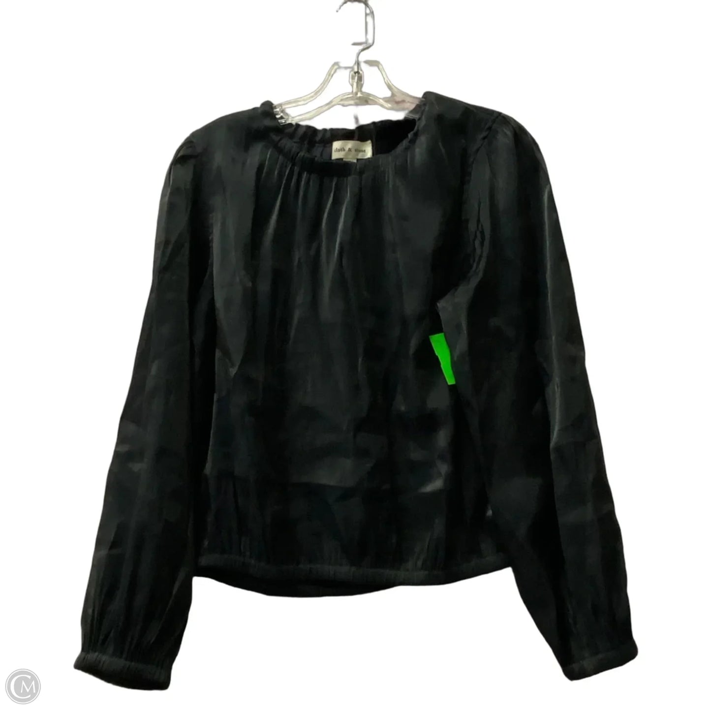 Top Long Sleeve By Cloth & Stone In Black, Size: S