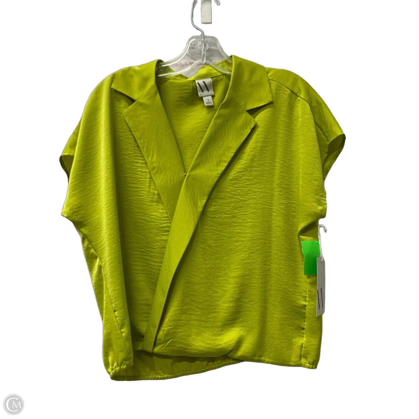 Top Short Sleeve By Worthington In Green, Size: S