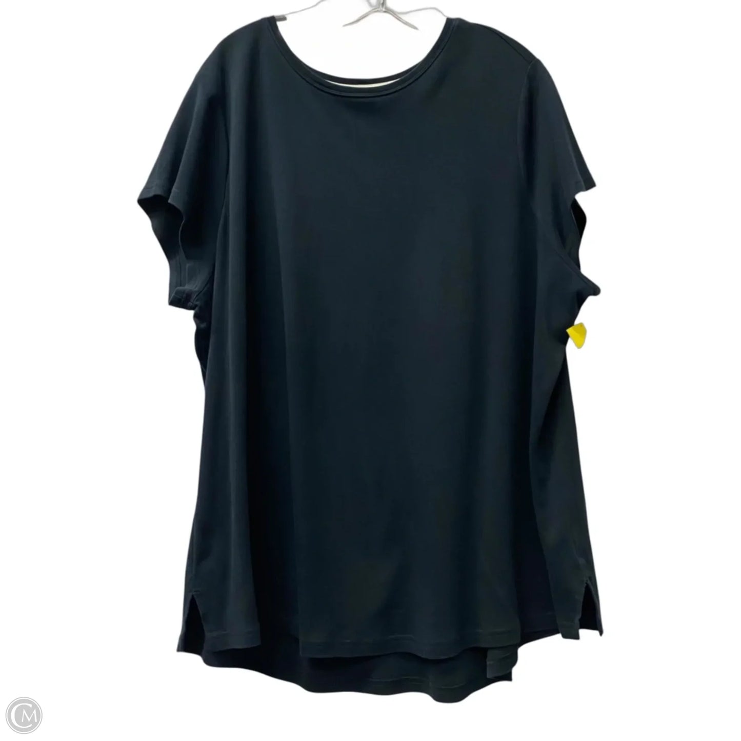 Top Short Sleeve By Isaac Mizrahi Live Qvc In Black, Size: 3x