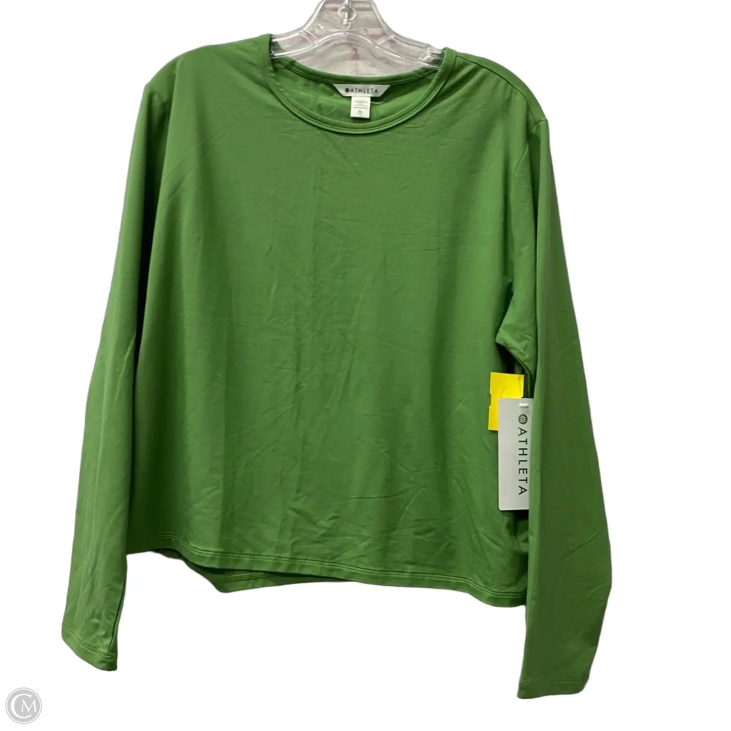 Athletic Top Long Sleeve Crewneck By Athleta In Green, Size: Xl