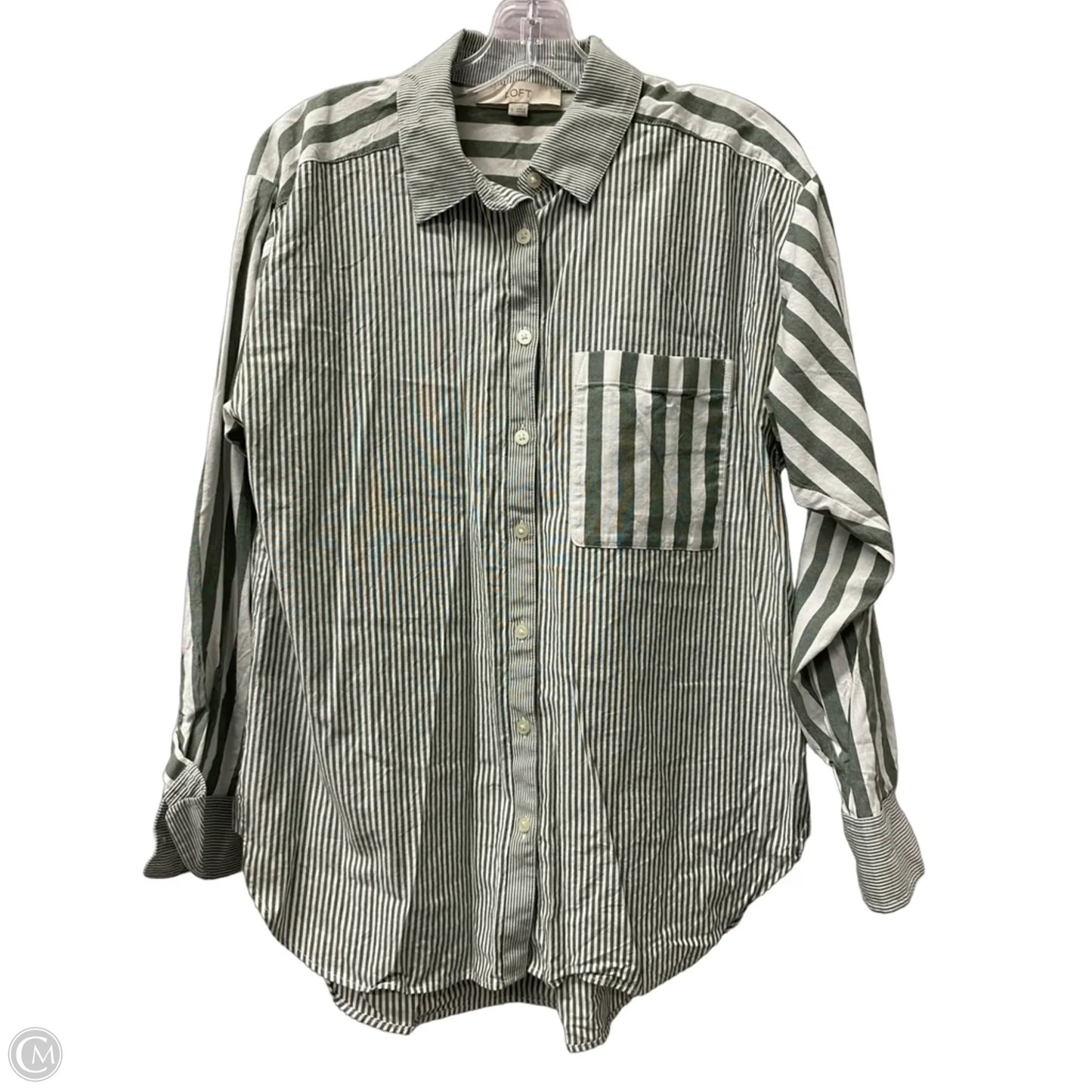 Top Long Sleeve By Loft In Green, Size: S
