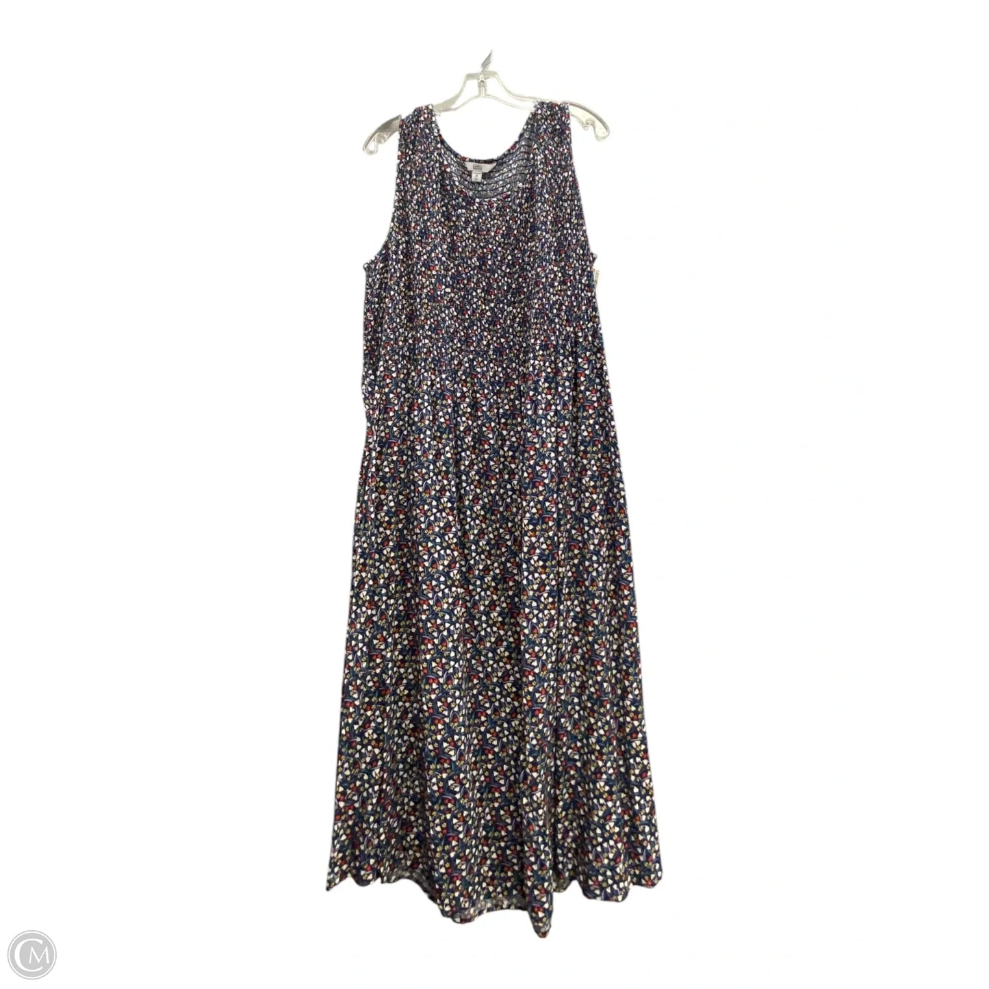 Dress Casual Midi By Croft And Barrow In Blue, Size: 2x