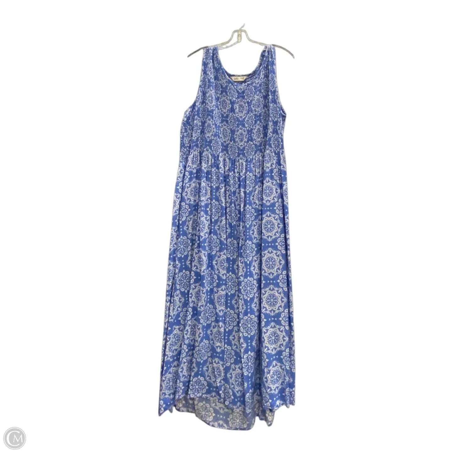 Dress Casual Midi By Croft And Barrow In Blue, Size: 2x