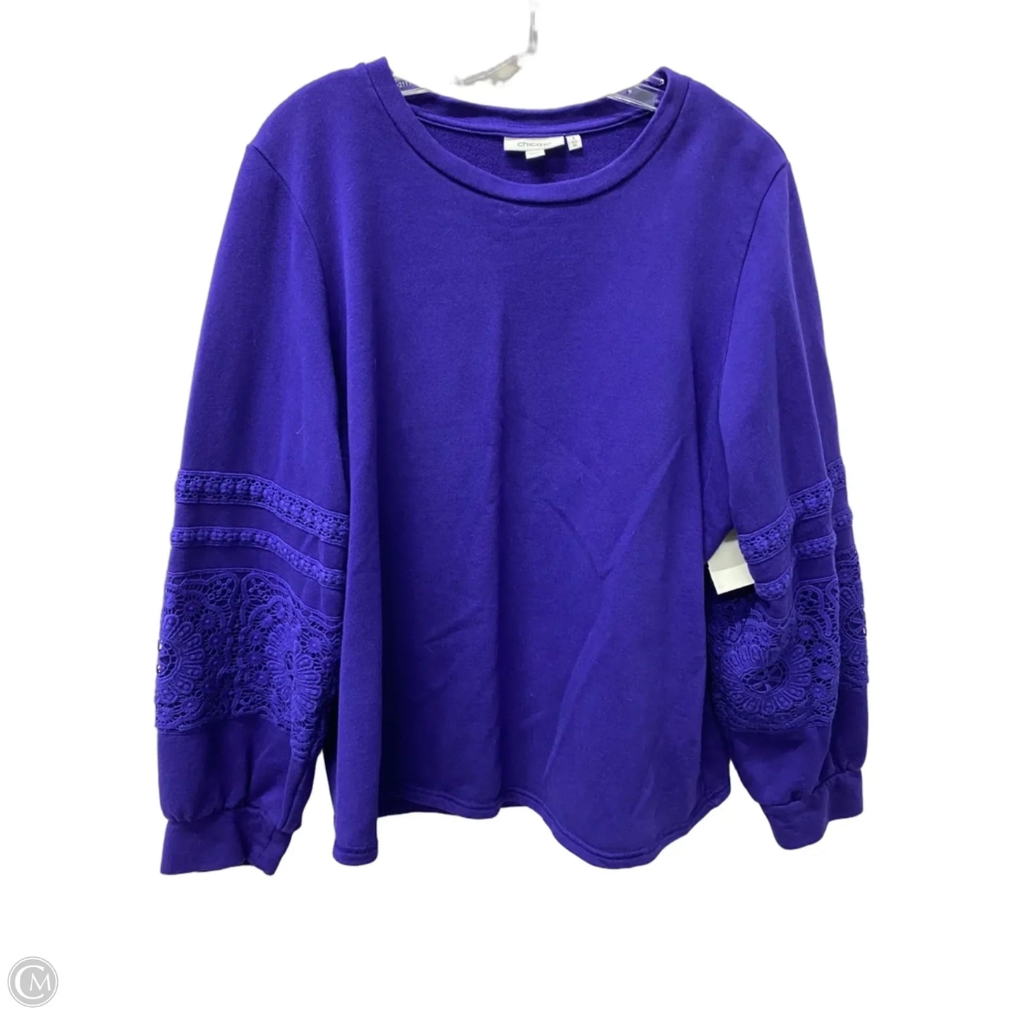 Top Long Sleeve By Chicos In Purple, Size: Xl