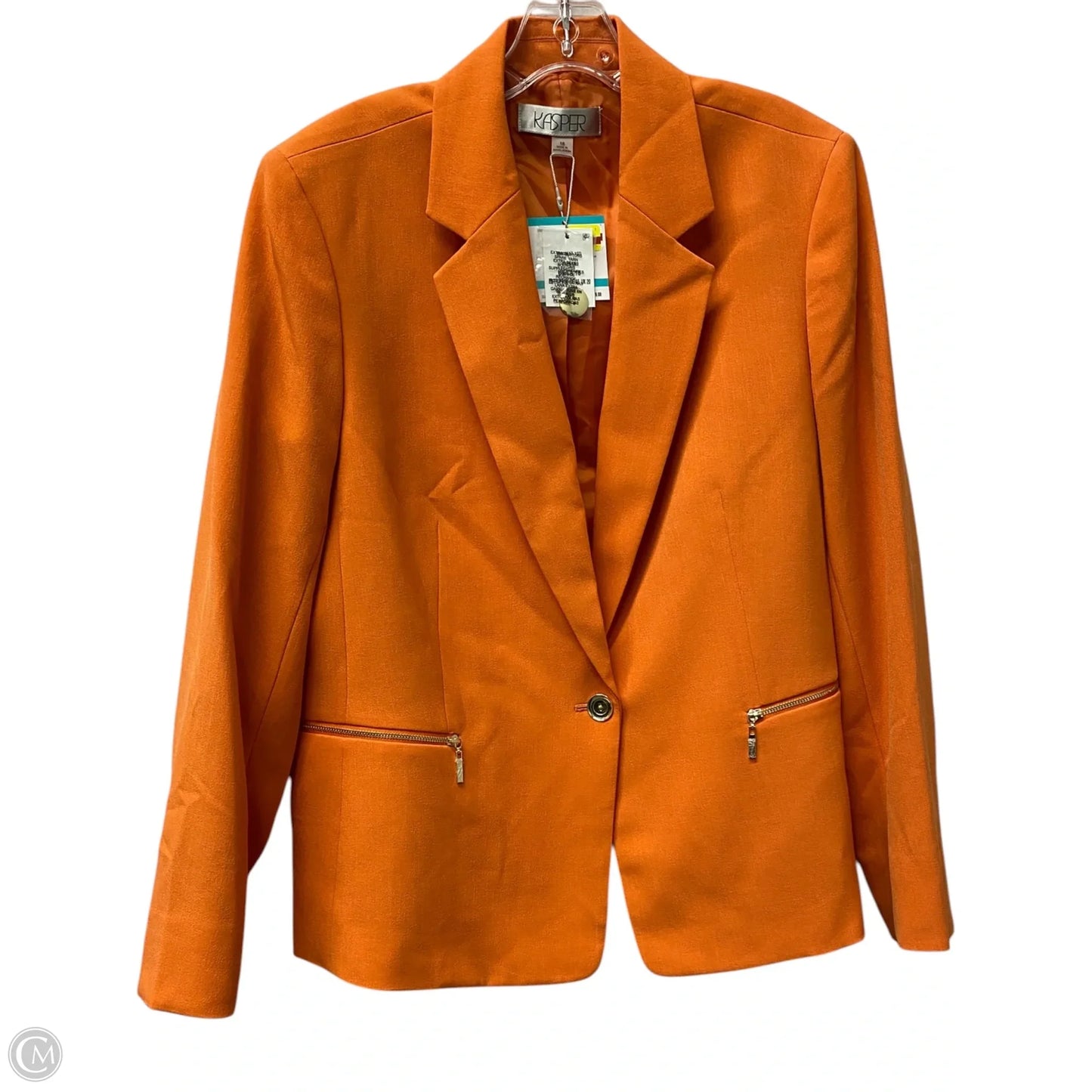 Blazer By Kasper In Orange, Size: Xl