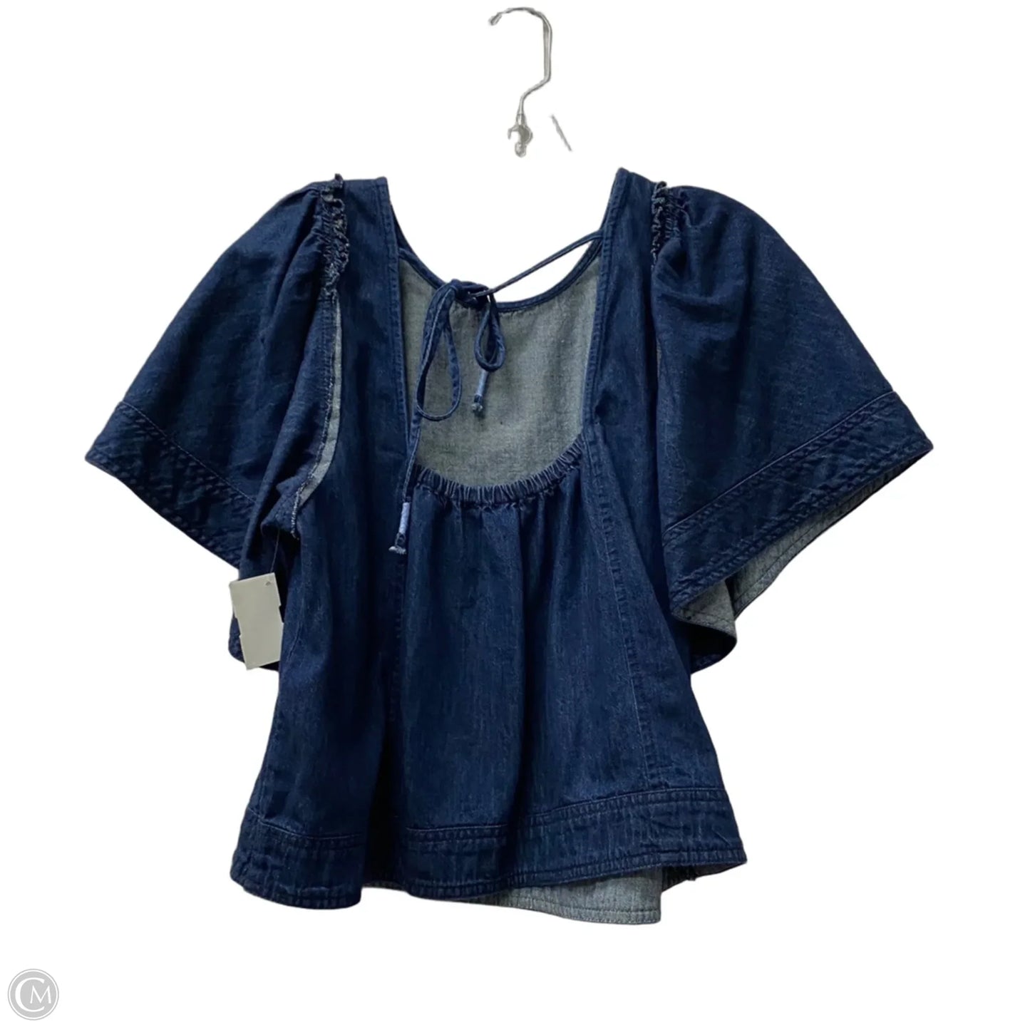 Top Short Sleeve By Pilcro In Blue Denim, Size: S