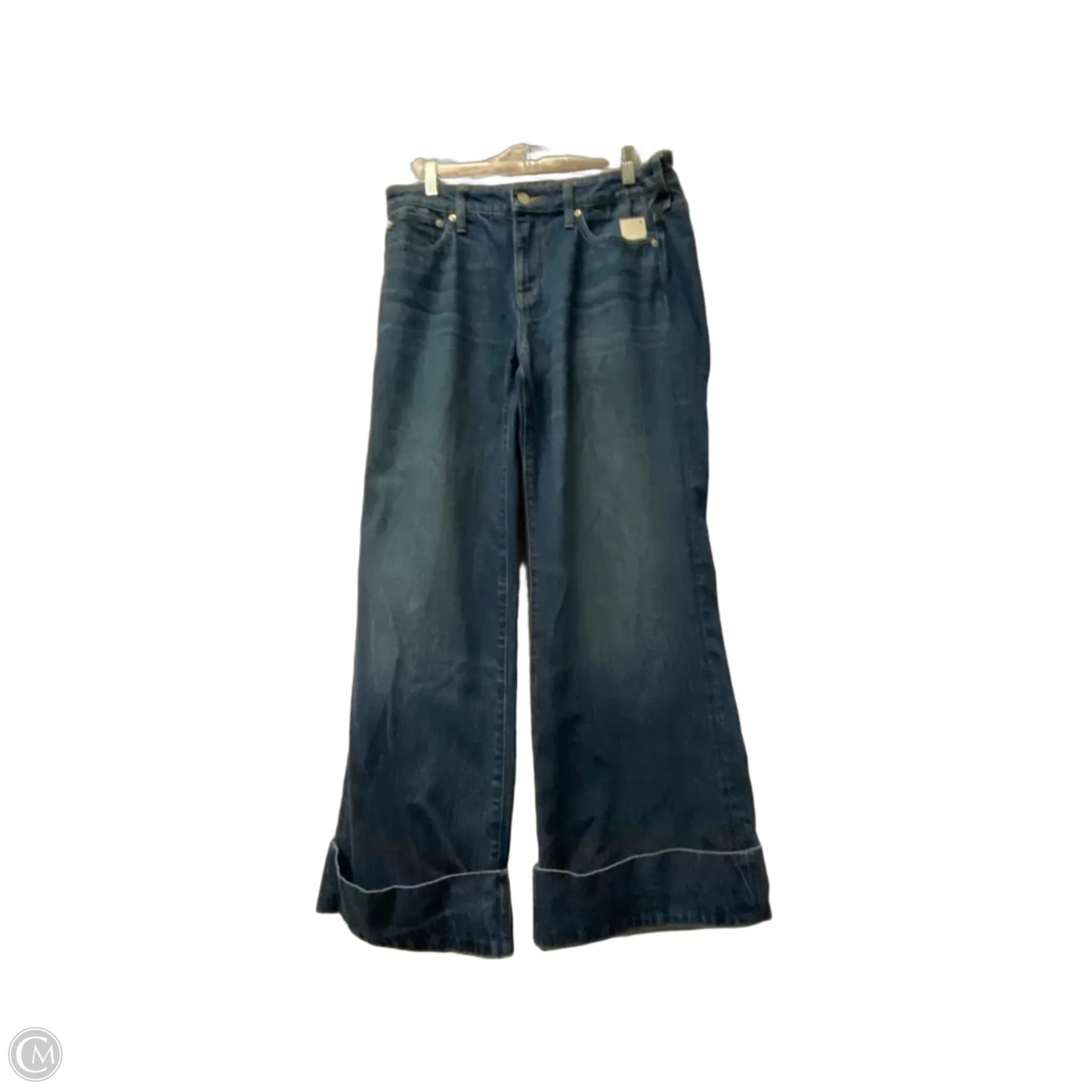 Jeans Wide Leg By J. Crew In Blue Denim, Size: 4