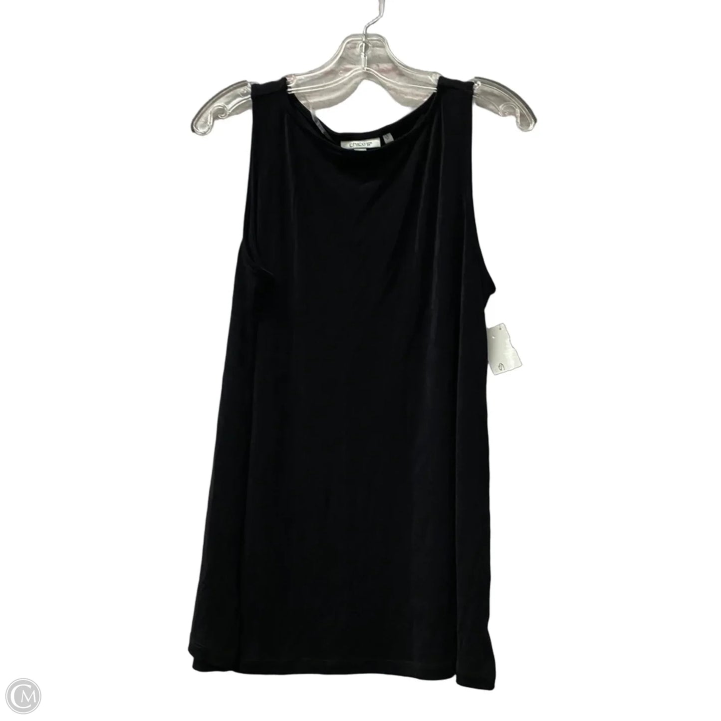 Top Sleeveless By Chicos In Black, Size: M