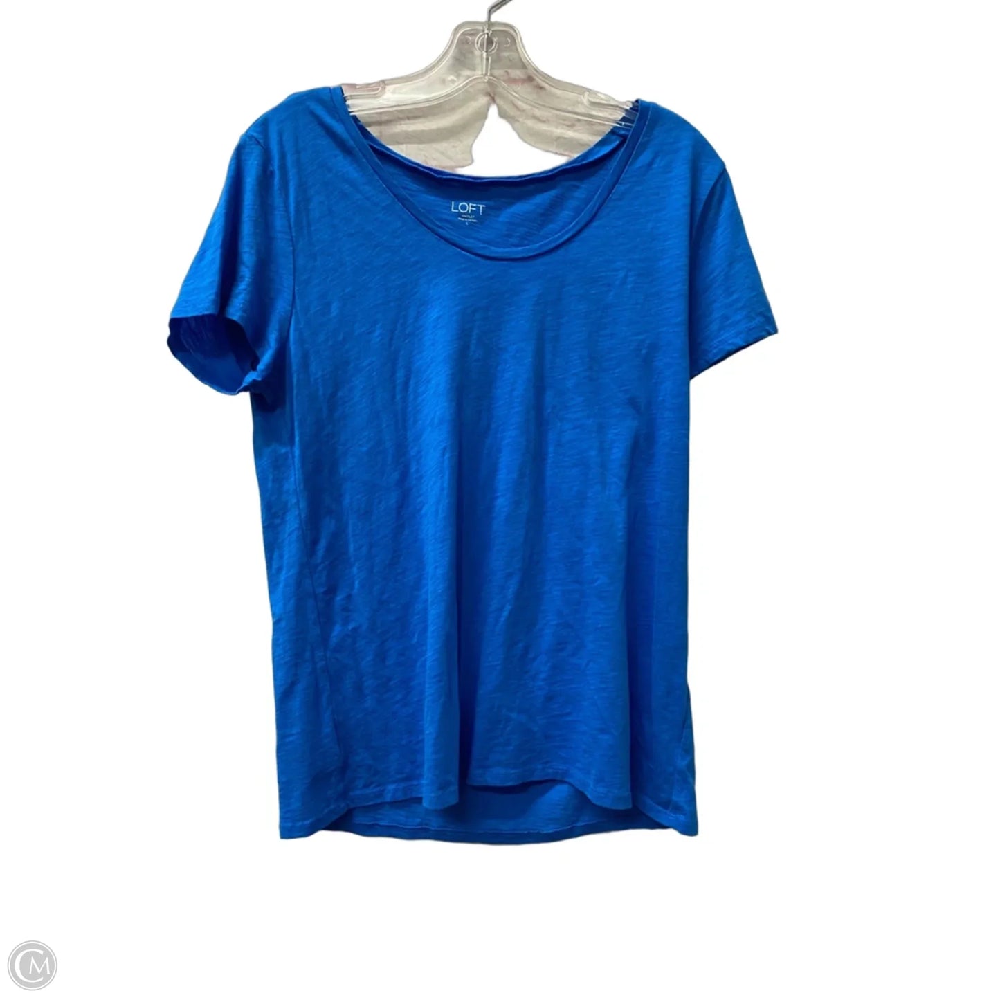 Top Short Sleeve By Loft In Blue, Size: L