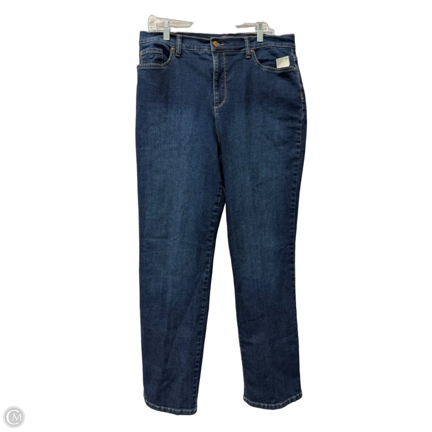 Jeans Straight By Gloria Vanderbilt In Blue Denim, Size: 16