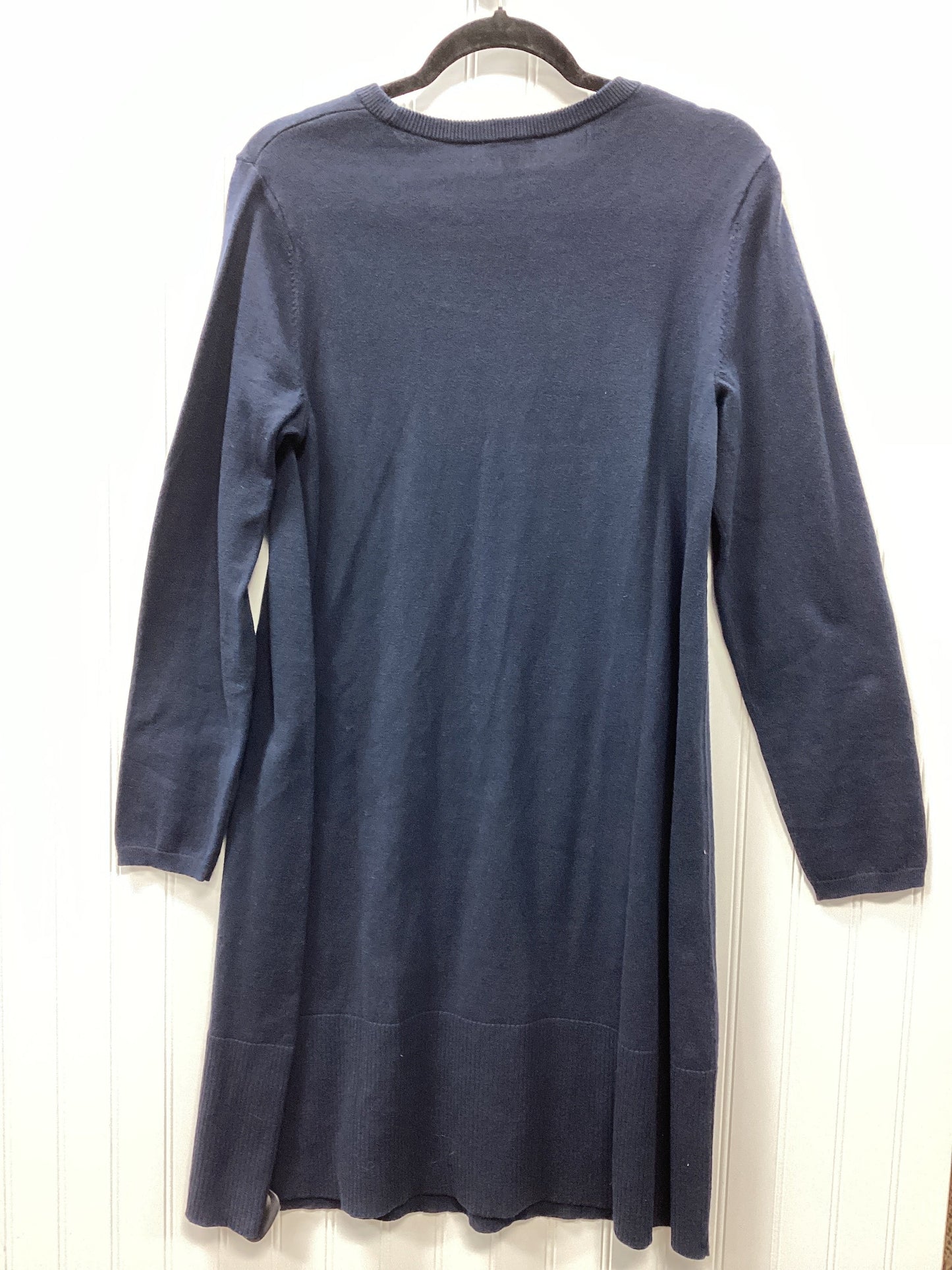 Dress Casual Midi By J. Jill In Navy, Size:M