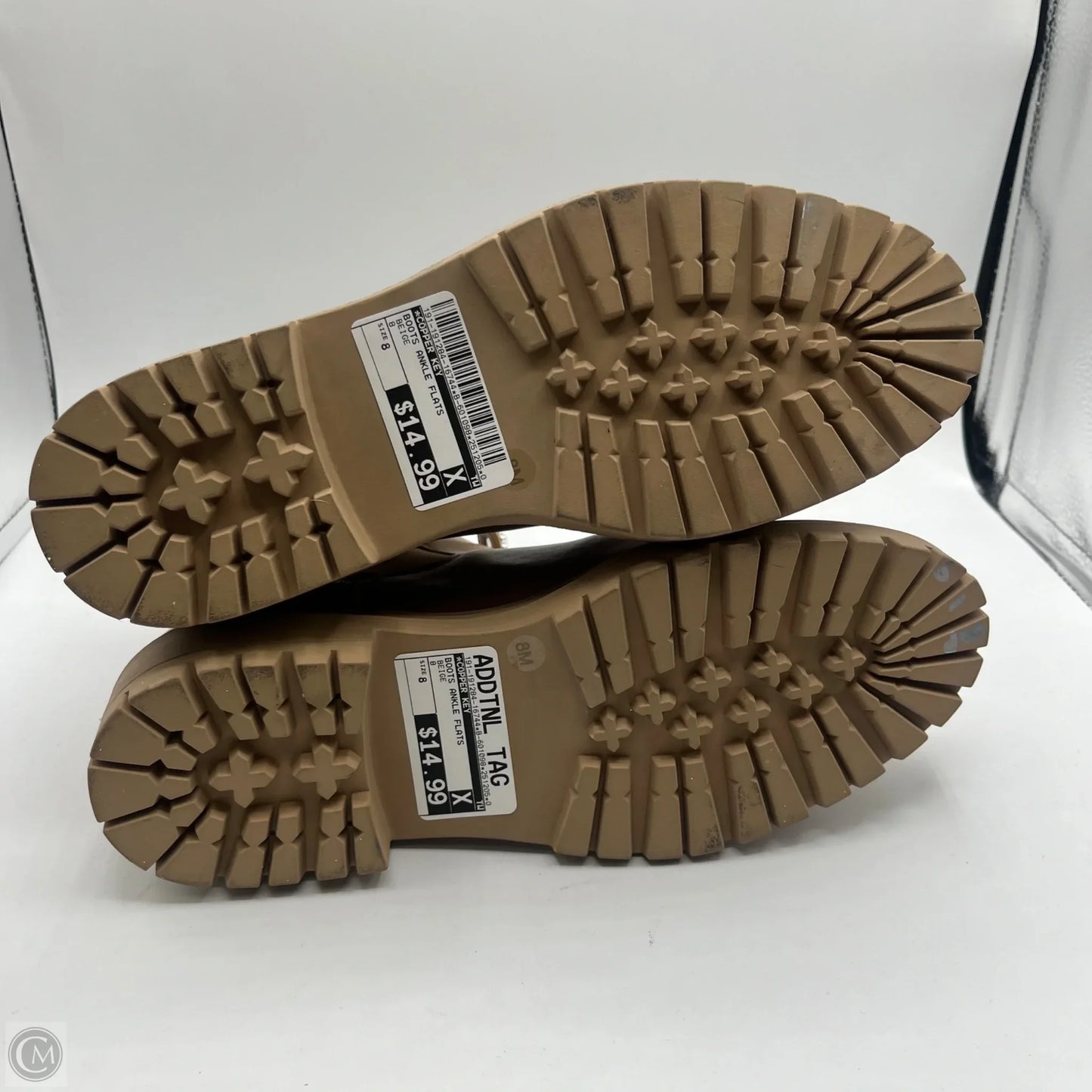 Boots Ankle Flats By Copper Key In Beige, Size: 8