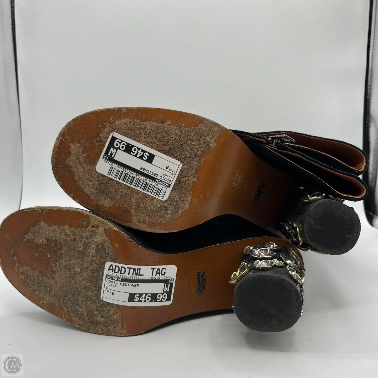 Boots Designer By Coach In Black, Size: 8