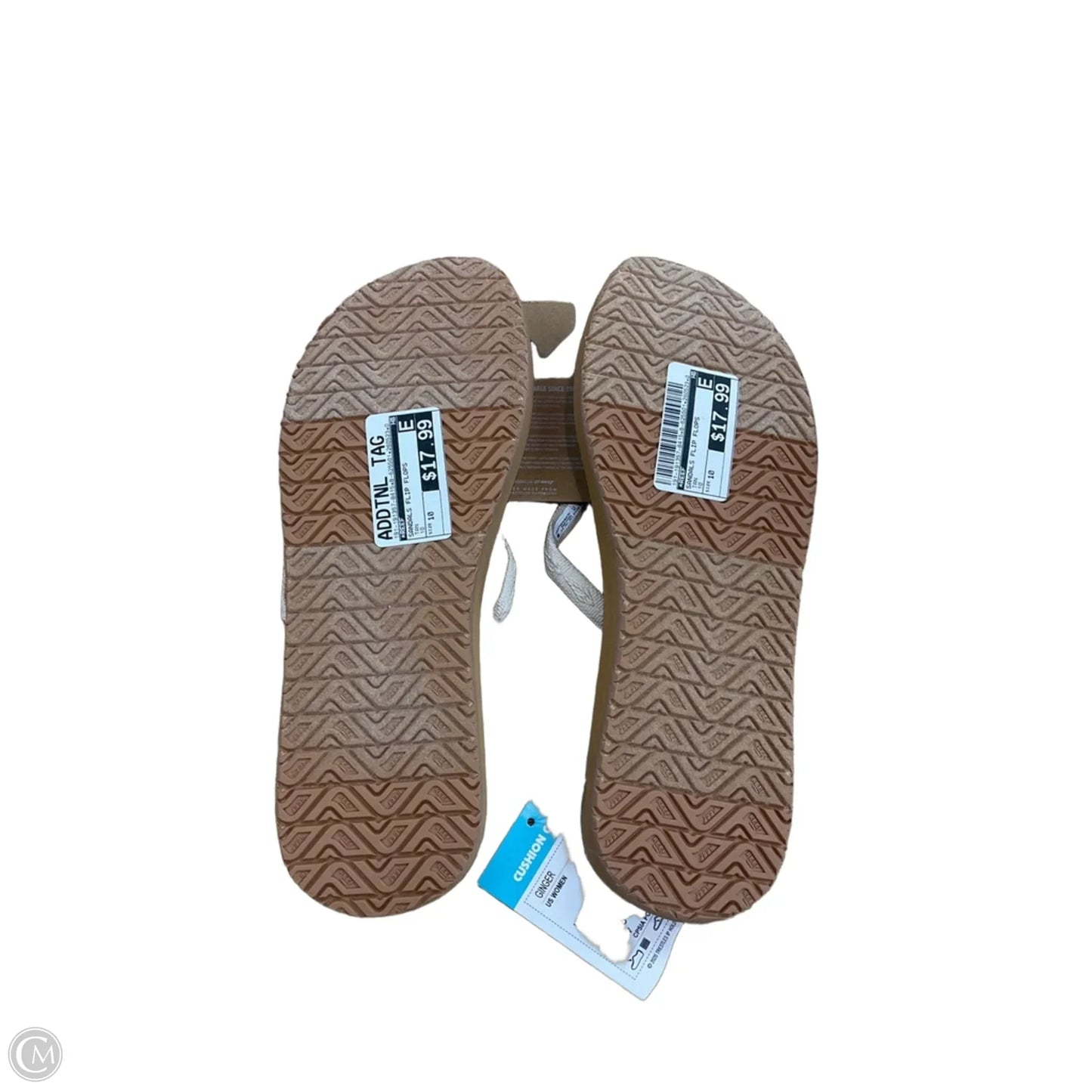 Sandals Flip Flops By Reef In Tan, Size: 10