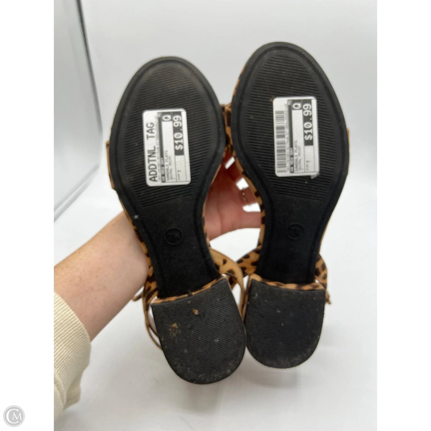 Sandals Flats By A New Day In Animal Print, Size: 7