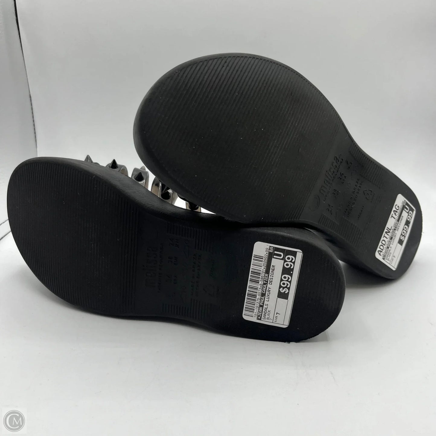 Sandals Luxury Designer By Jean Paul Gaultier In Black, Size: 7