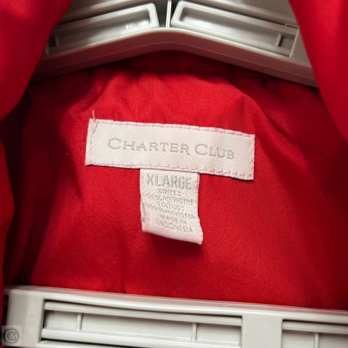 Vest Puffer & Quilted By Charter Club In Red, Size: Xl