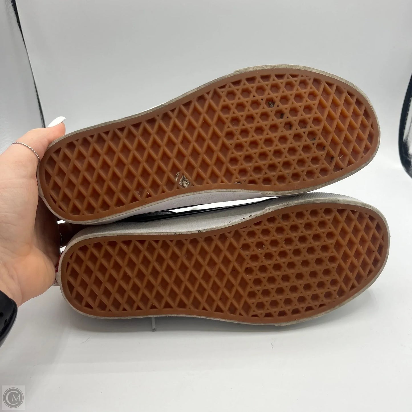 Shoes Sneakers By Vans In Black & White, Size: 8