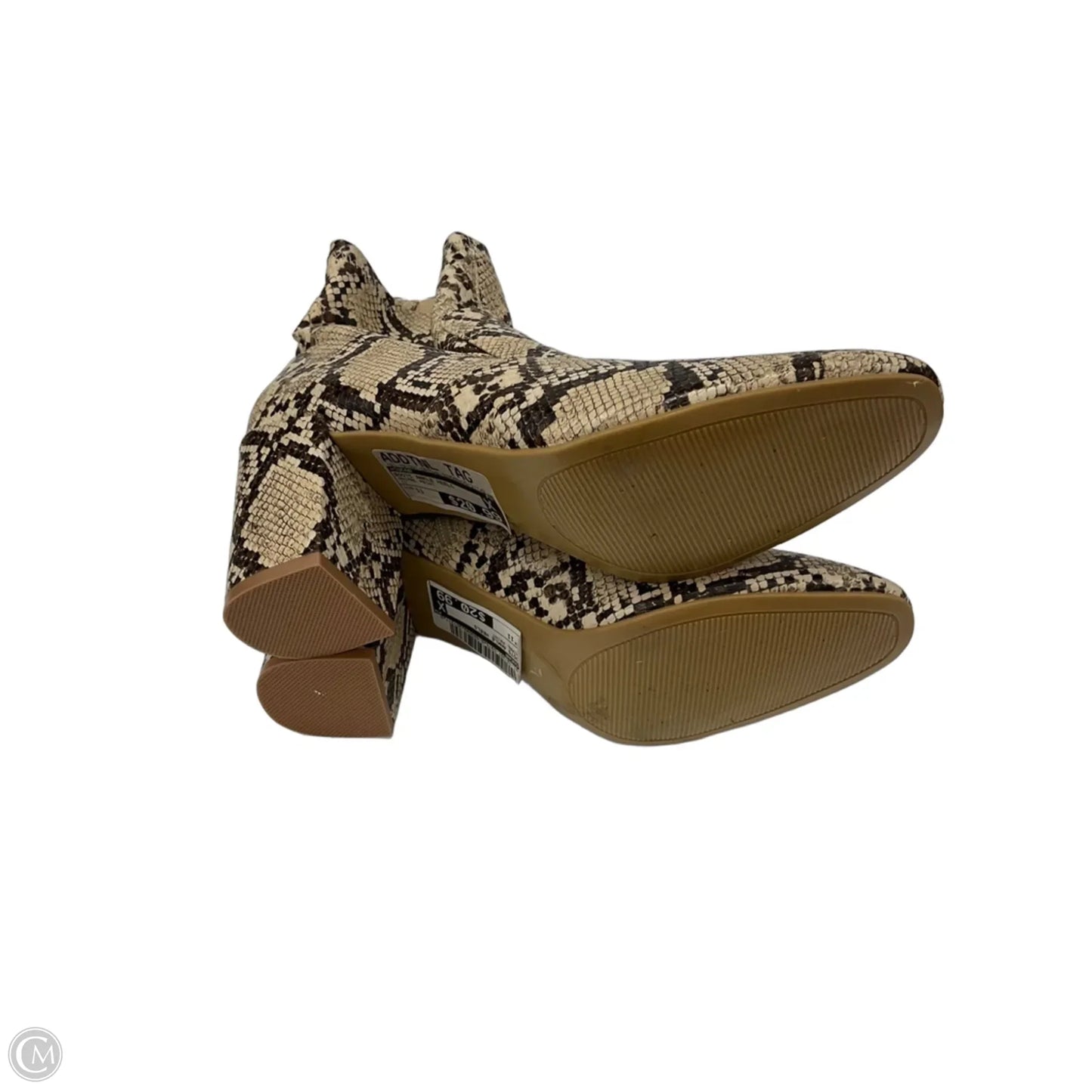 Boots Ankle Heels By Sugar In Animal Print, Size: 11