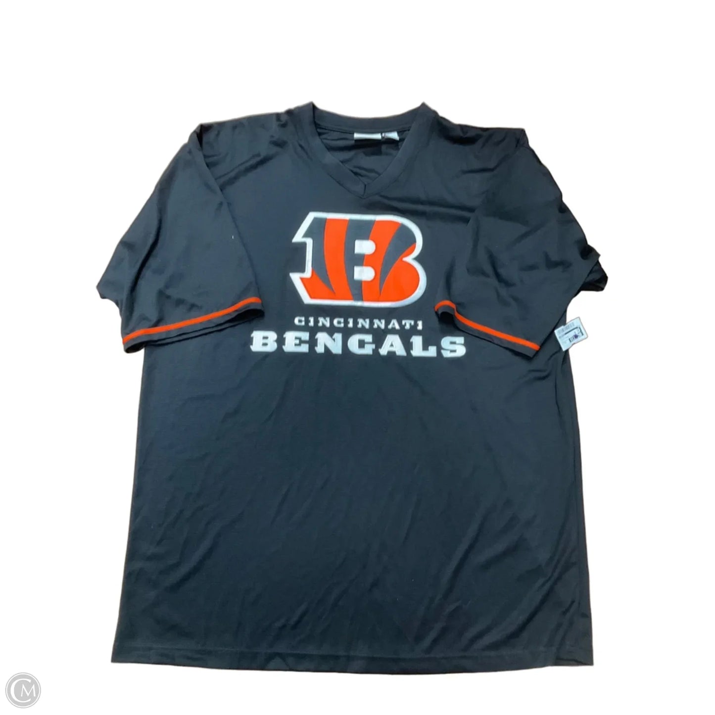 Top Short Sleeve By Fanatics In Black & Orange, Size: 2x