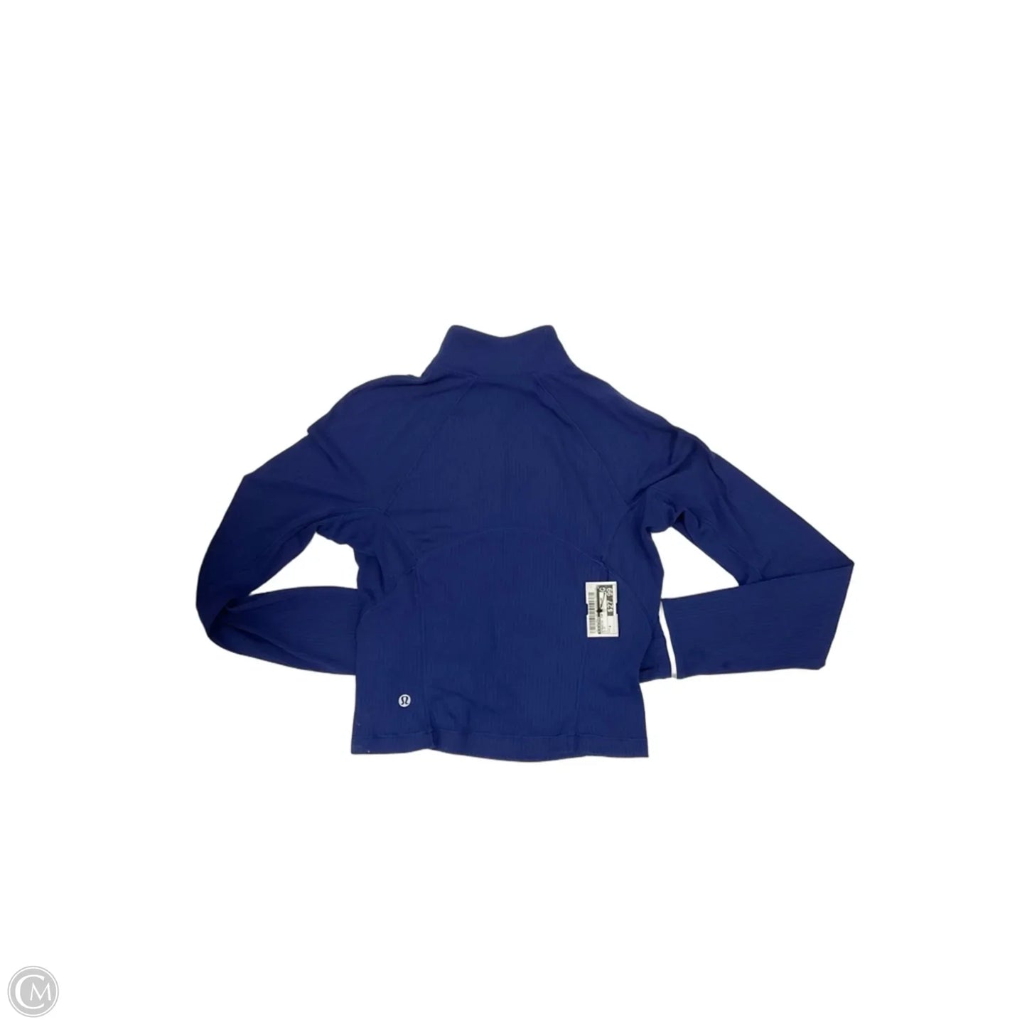 Athletic Top Long Sleeve Collar By Lululemon In Blue, Size: 4