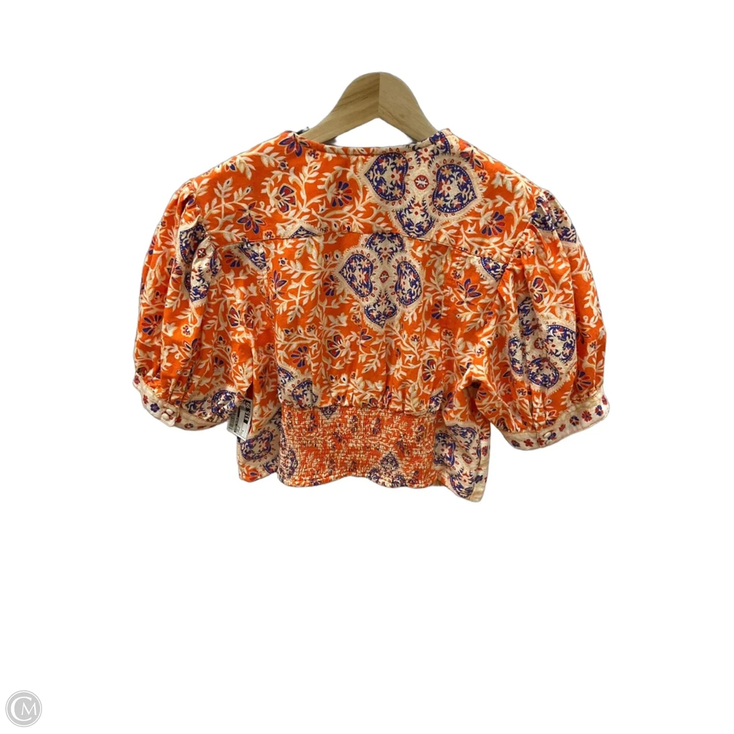 Top Short Sleeve By Free People In Orange, Size: S