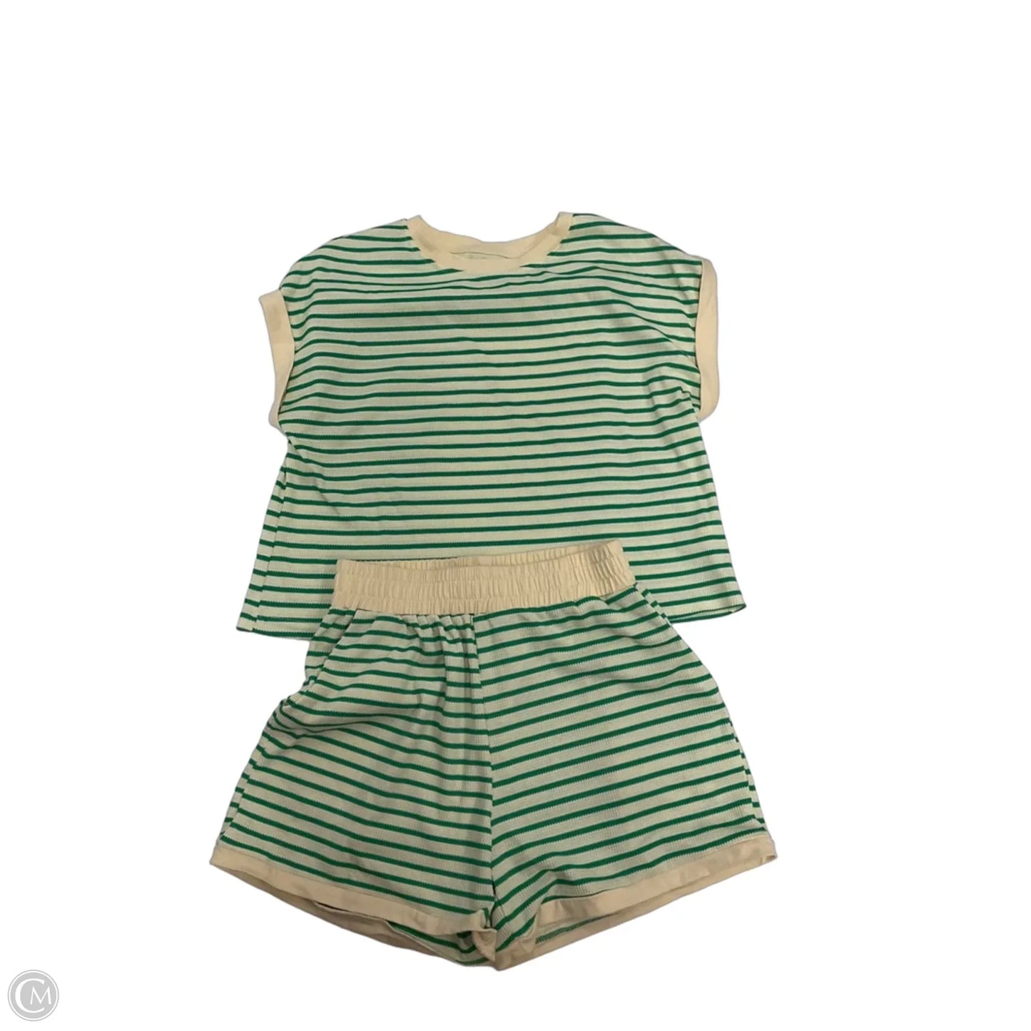 Top 2pc Short Sleeve By Clothes Mentor In Striped Pattern, Size: S