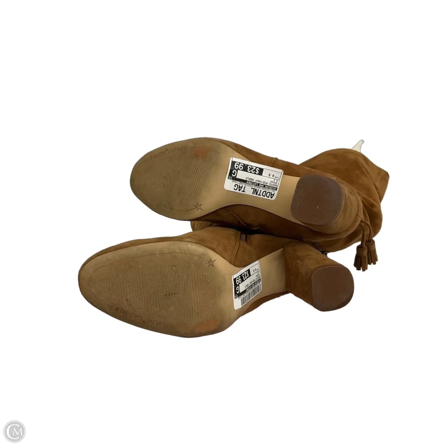 Boots Mid-calf Heels By Gibson And Latimer In Brown, Size: 8.5