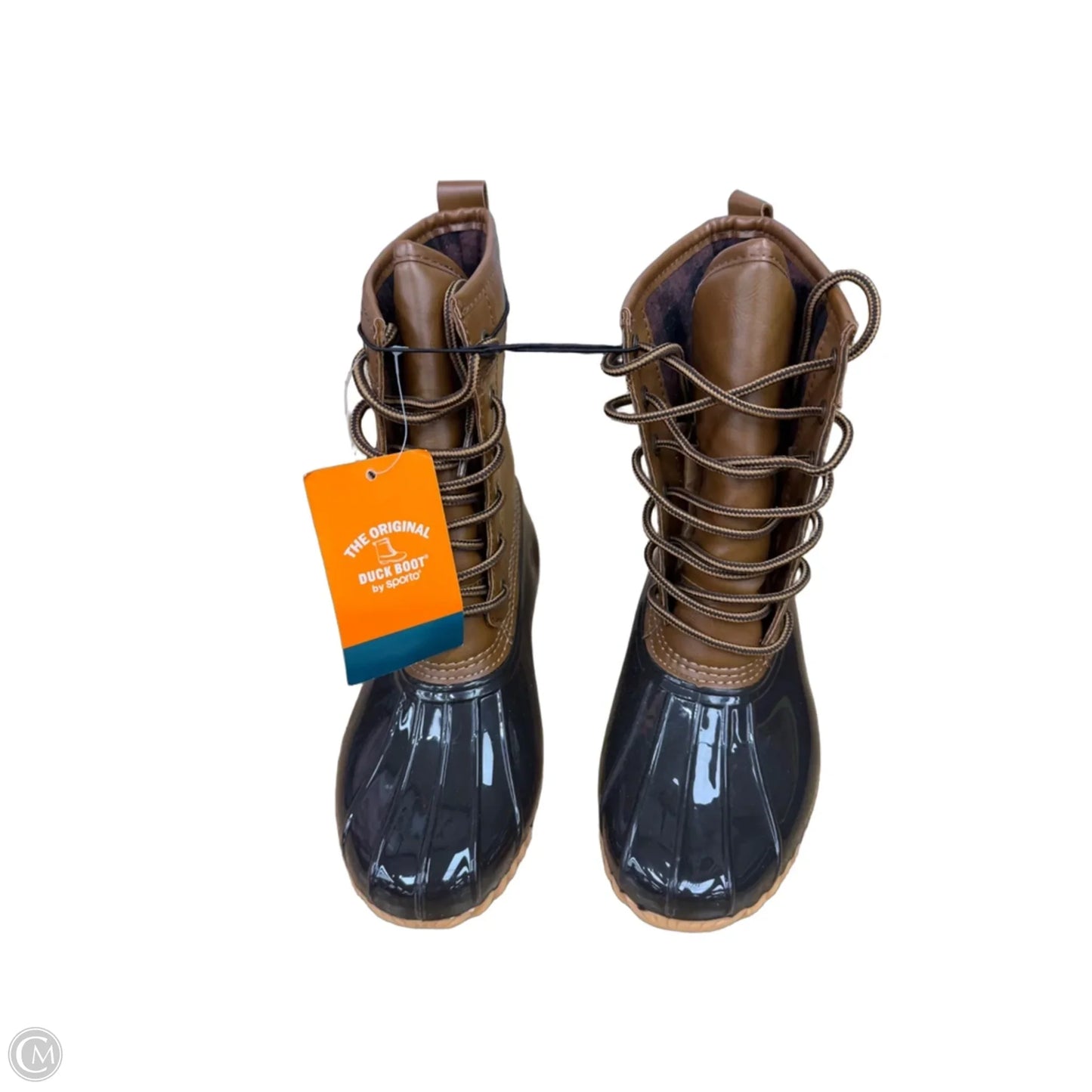 Boots Rain By Sporto In Navy Cream, Size: 6.5