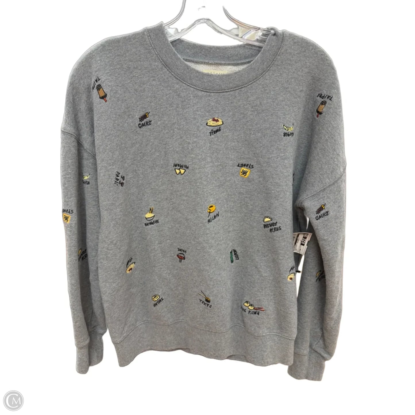 Sweatshirt Crewneck By Madewell In Grey, Size: M