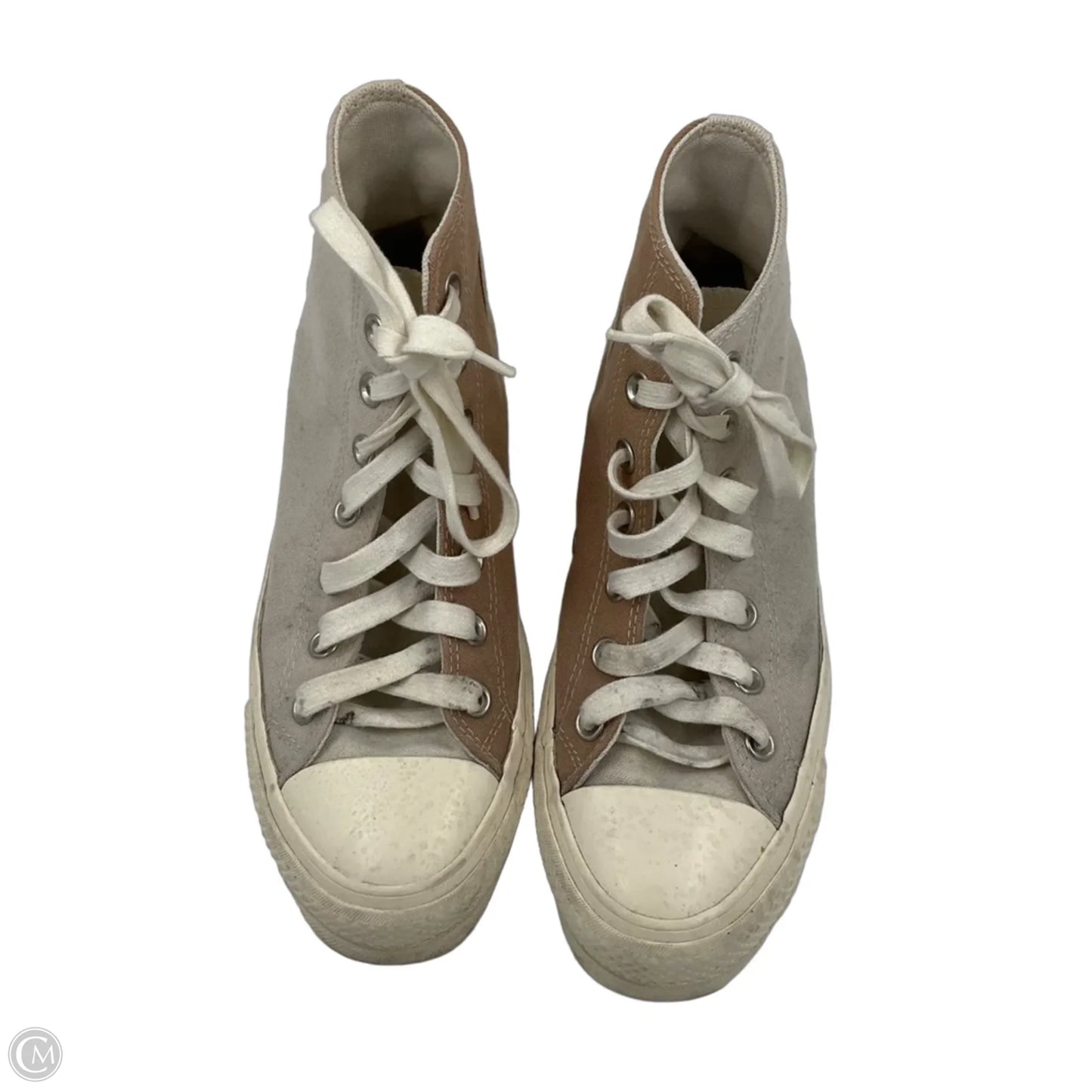 Shoes Sneakers By Converse In Cream & Grey, Size: 7