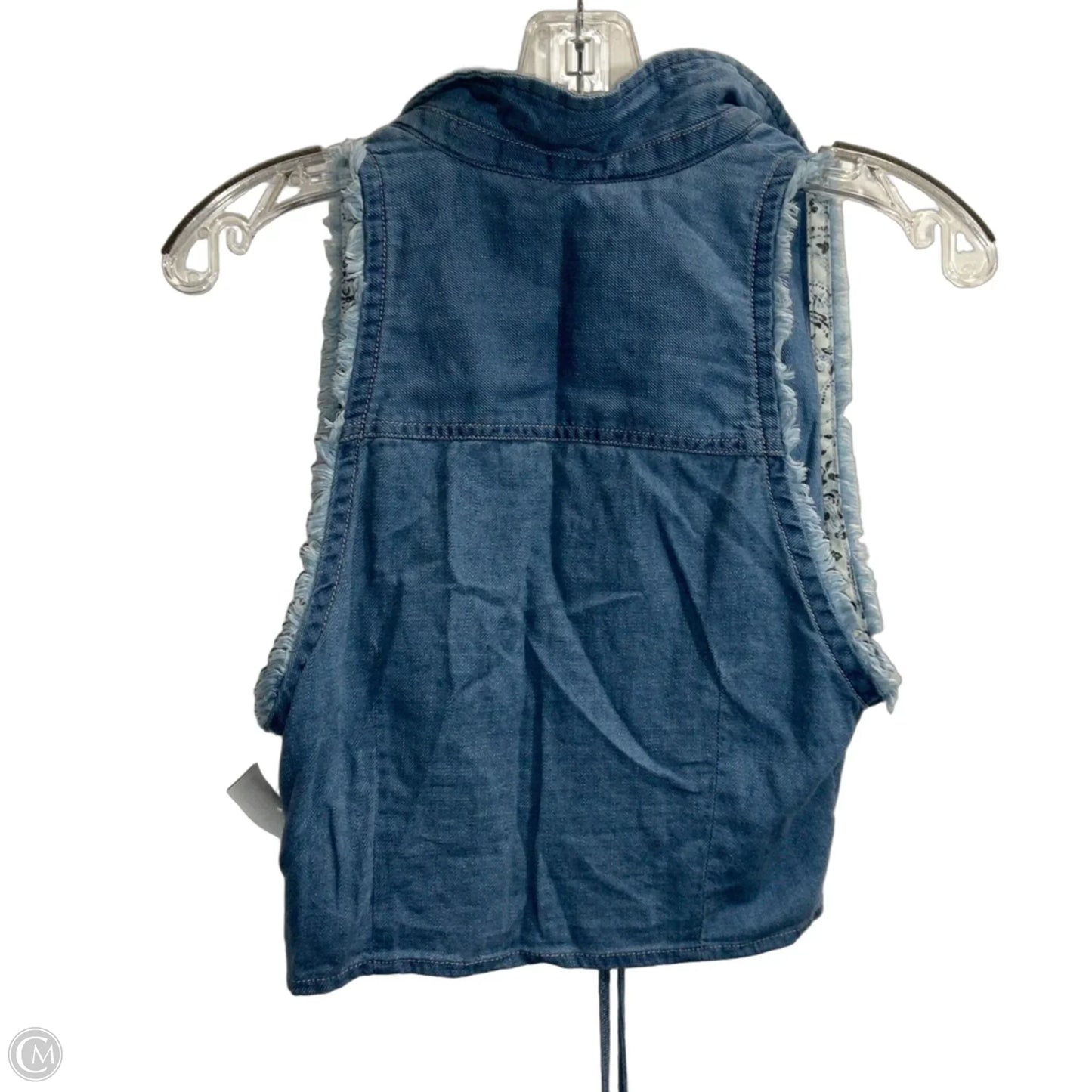 Top Sleeveless By Pilcro In Blue Denim, Size: 6