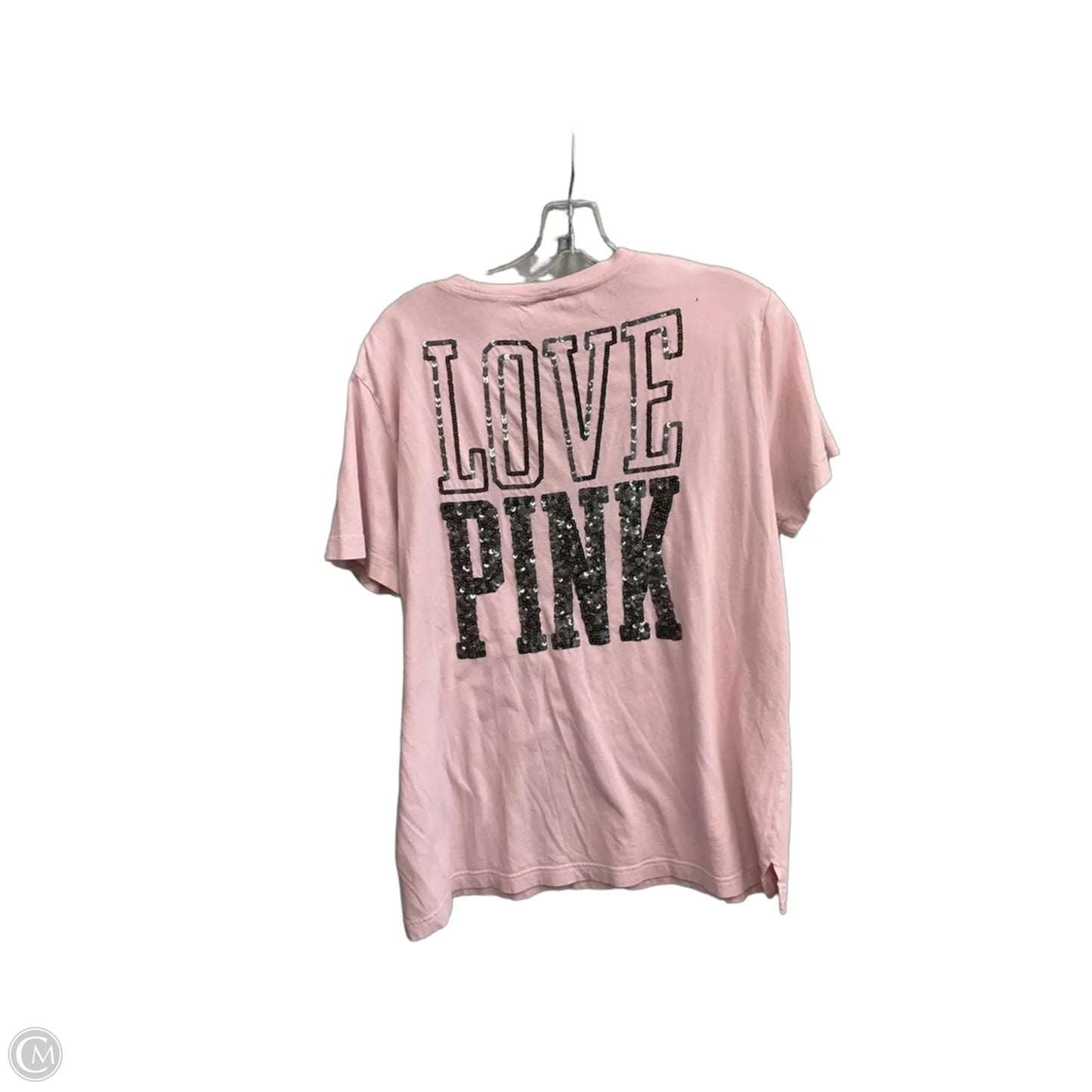 Top Short Sleeve By Pink In Pink, Size: L