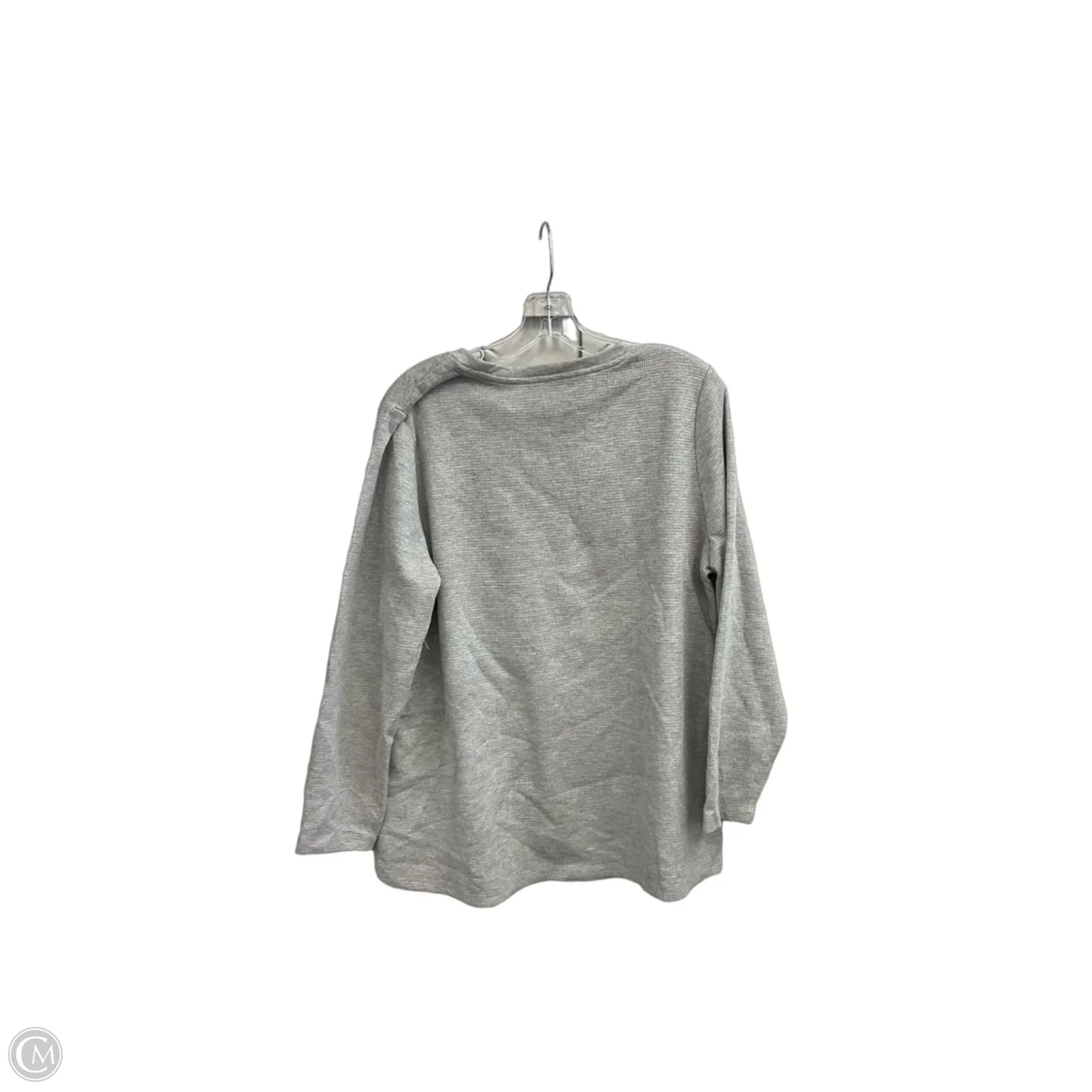 Top Long Sleeve Basic By Clothes Mentor In Grey, Size: L