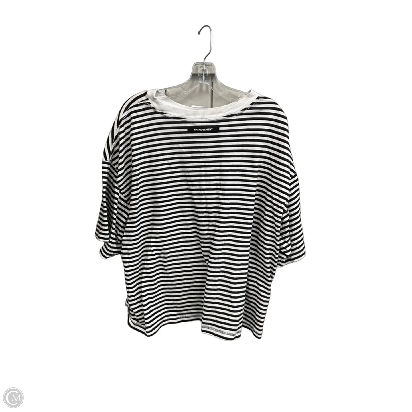 Top Short Sleeve Basic By Free People In Black & White, Size: L