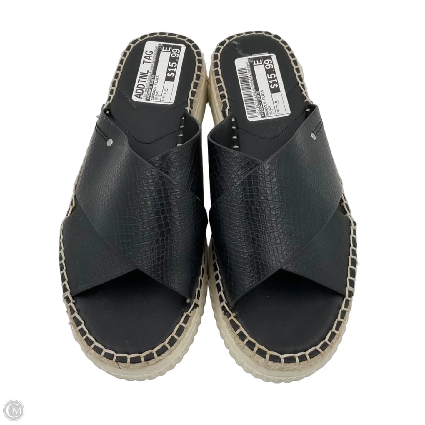 Sandals Flats By Franco Sarto In Black, Size: 7.5