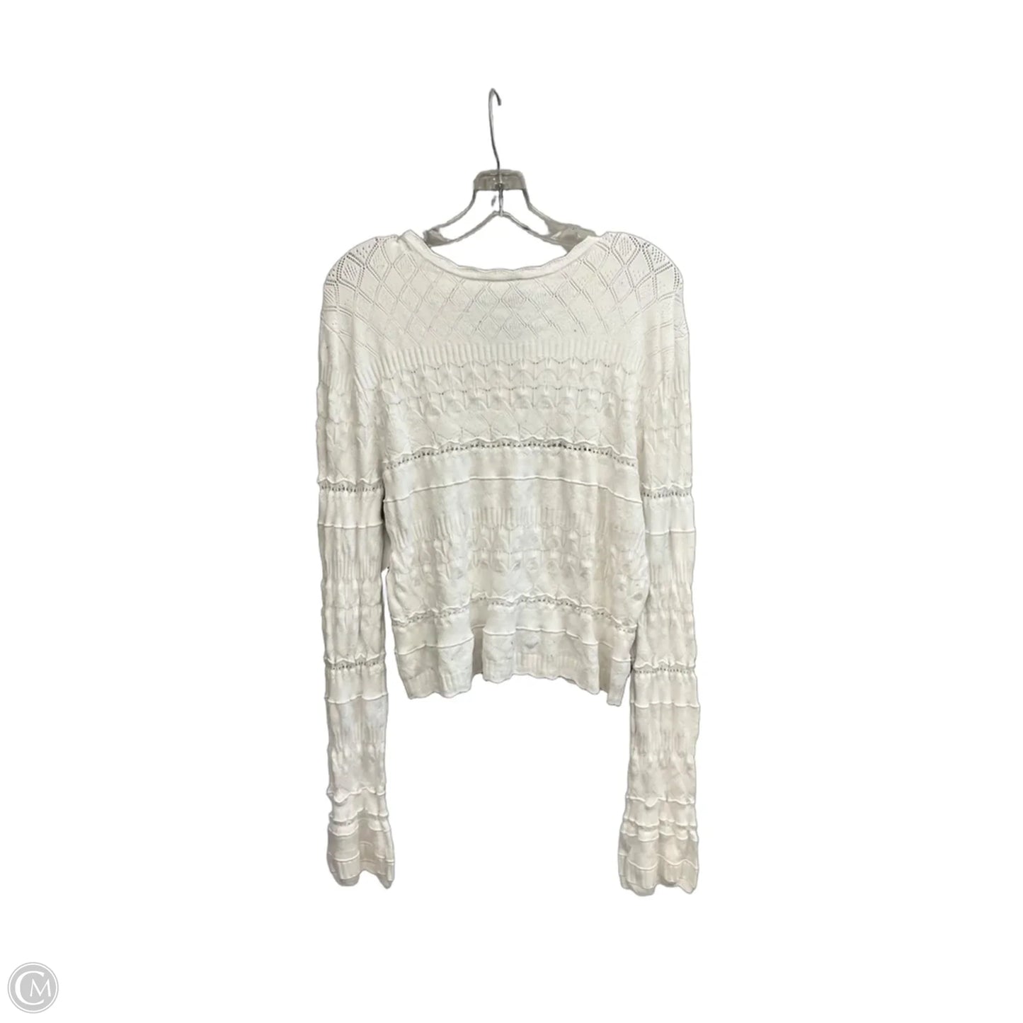 Cardigan By Anthropologie In White, Size: Xl