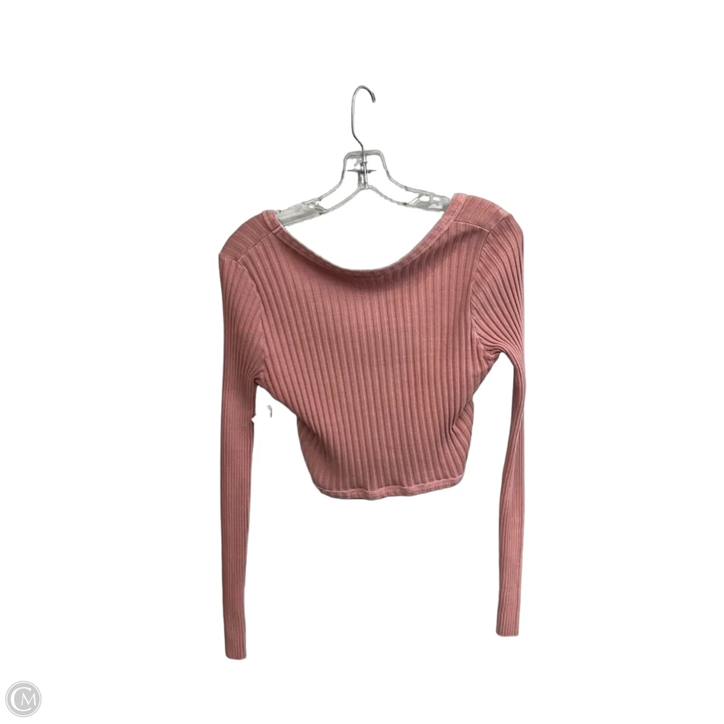 Top Long Sleeve By Aerie In Pink, Size: M