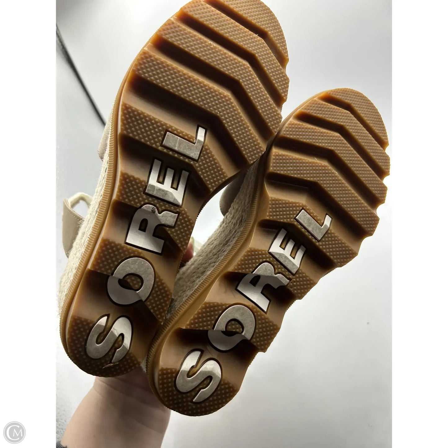 Sandals Heels Wedge By Sorel In Grey, Size: 9.5