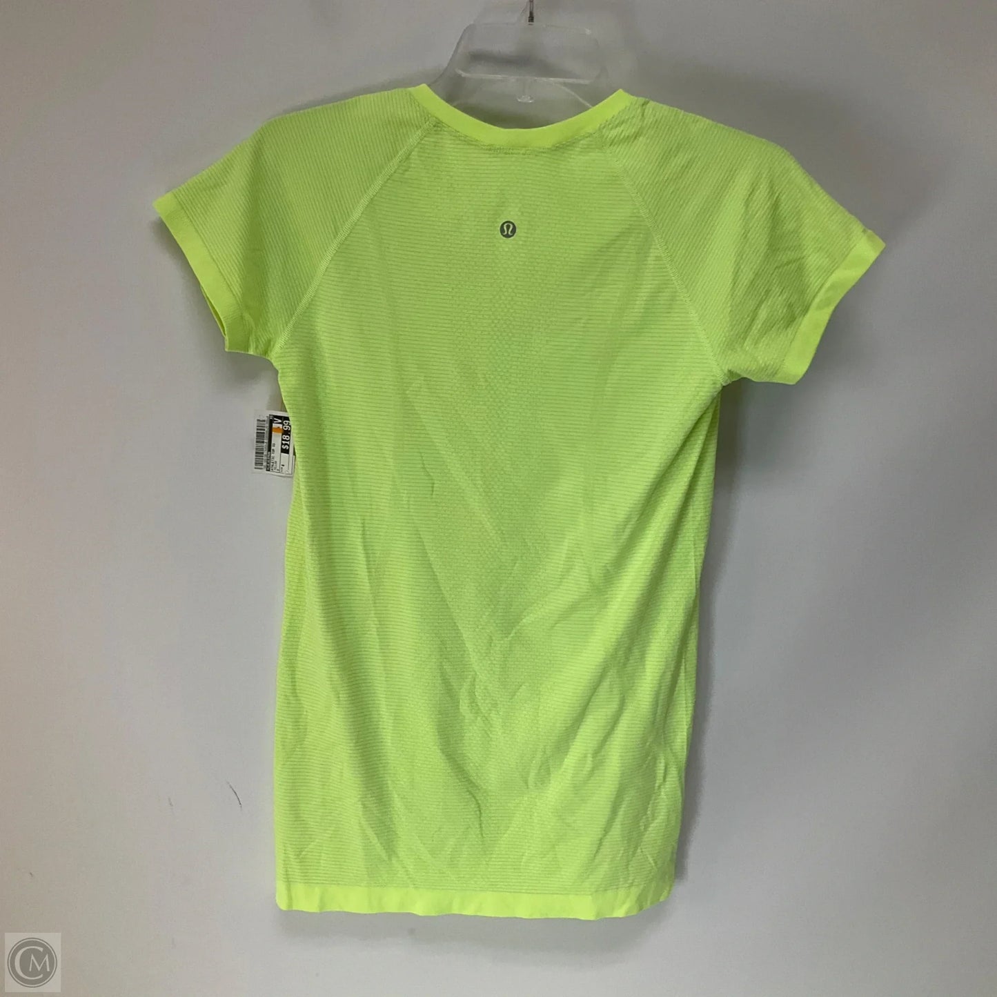 Athletic Top Short Sleeve By Lululemon In Yellow, Size: 8