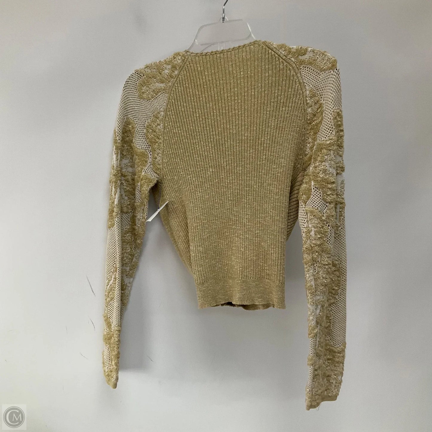Top Long Sleeve By Anthropologie In Tan, Size: M