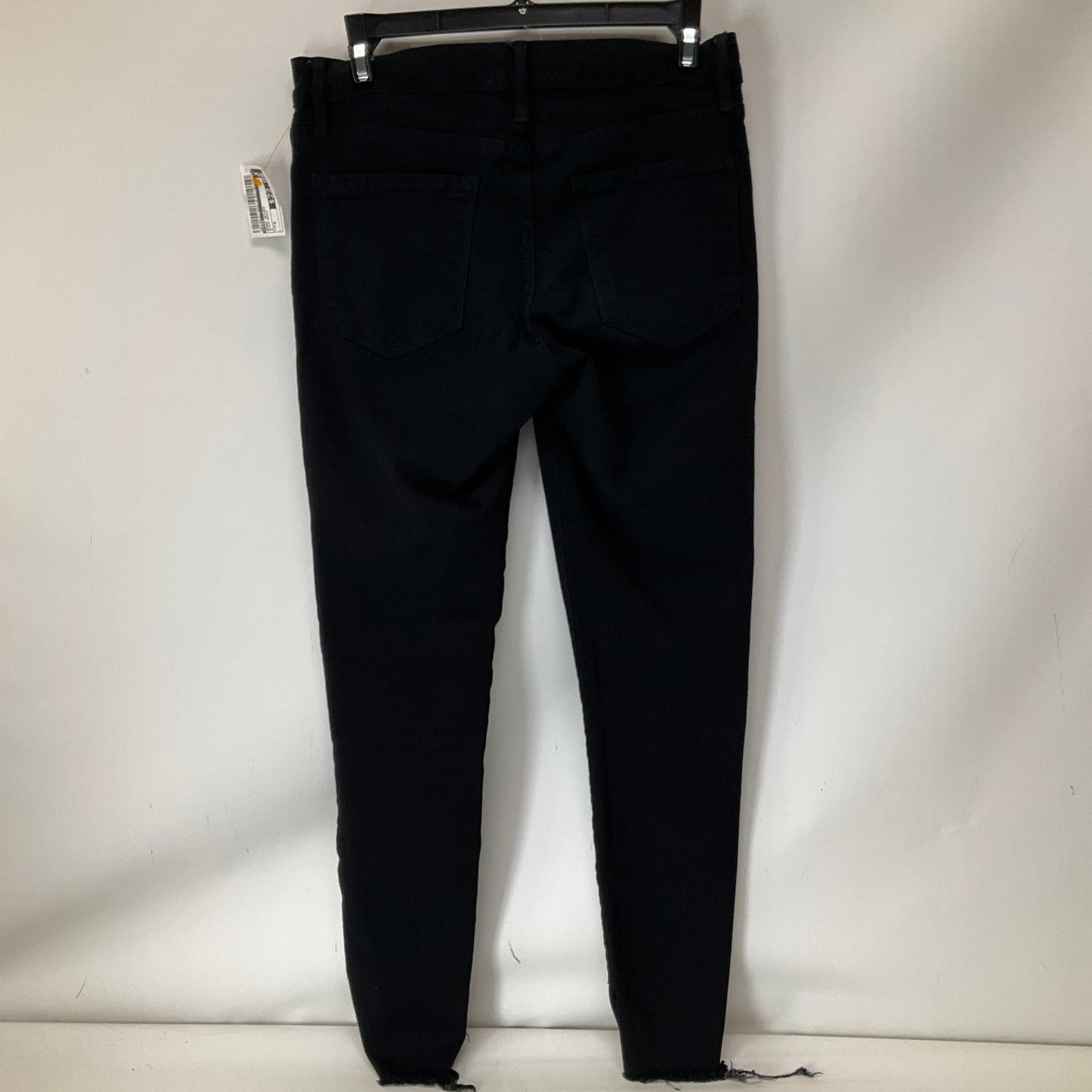 Jeans Skinny By Frame In Black Denim, Size: 4
