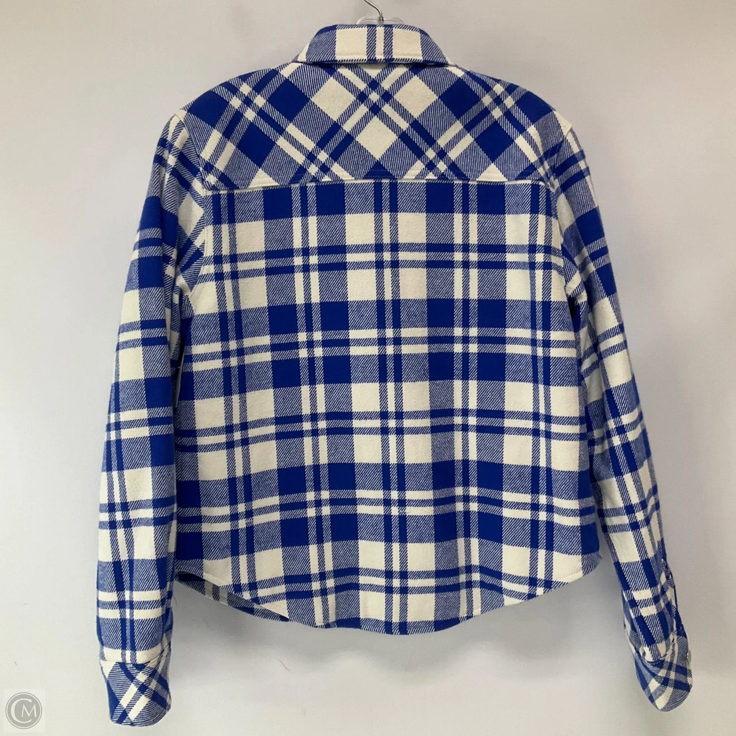 Jacket Shirt By Calvin Klein In Blue, Size: S