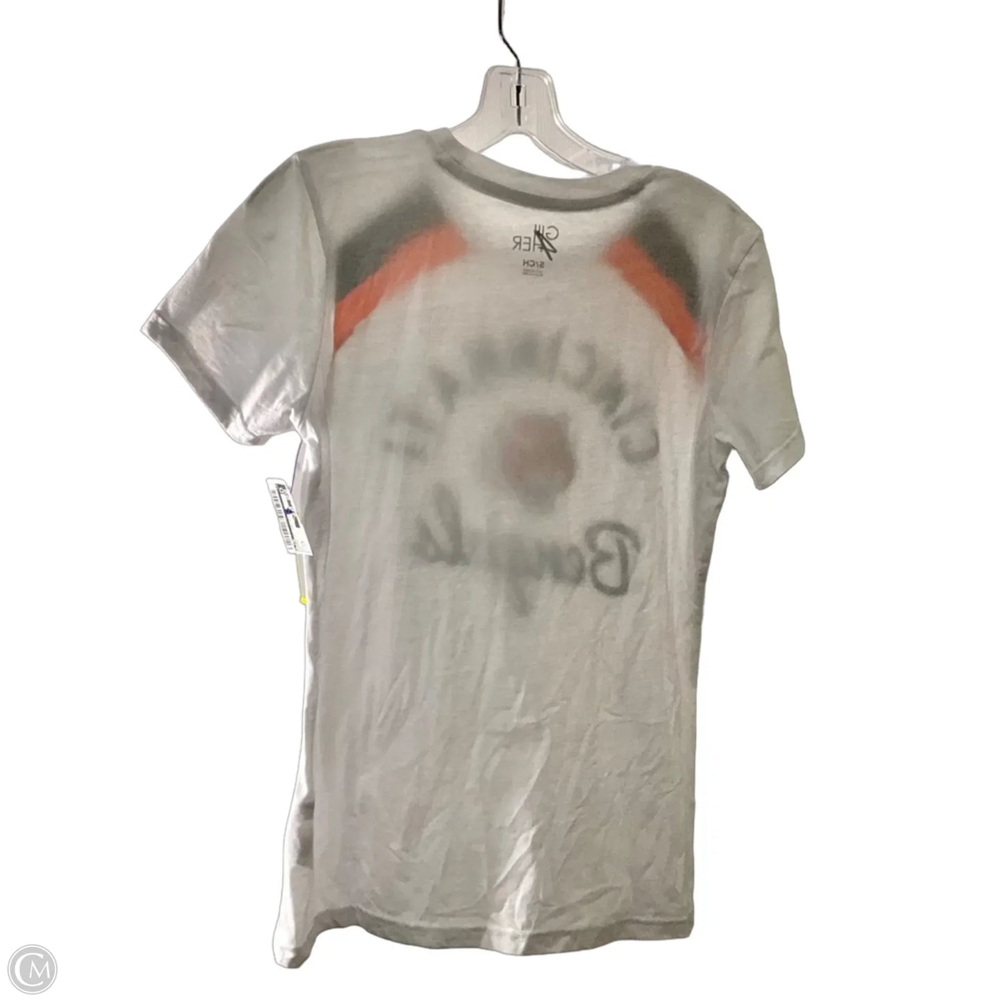 Athletic Top Short Sleeve By Cme In White, Size: S