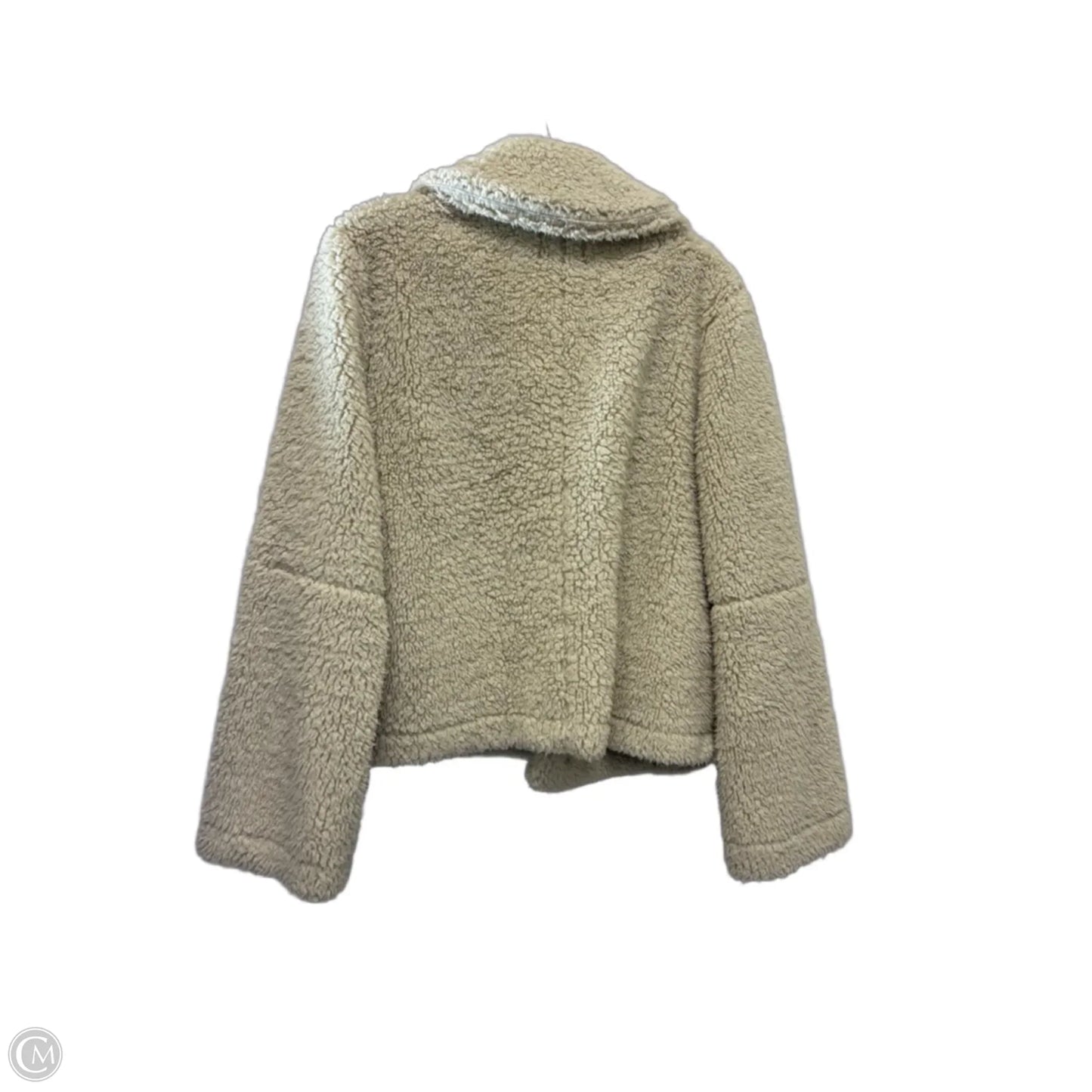 Jacket Faux Fur & Sherpa By Hinge In Cream, Size: M