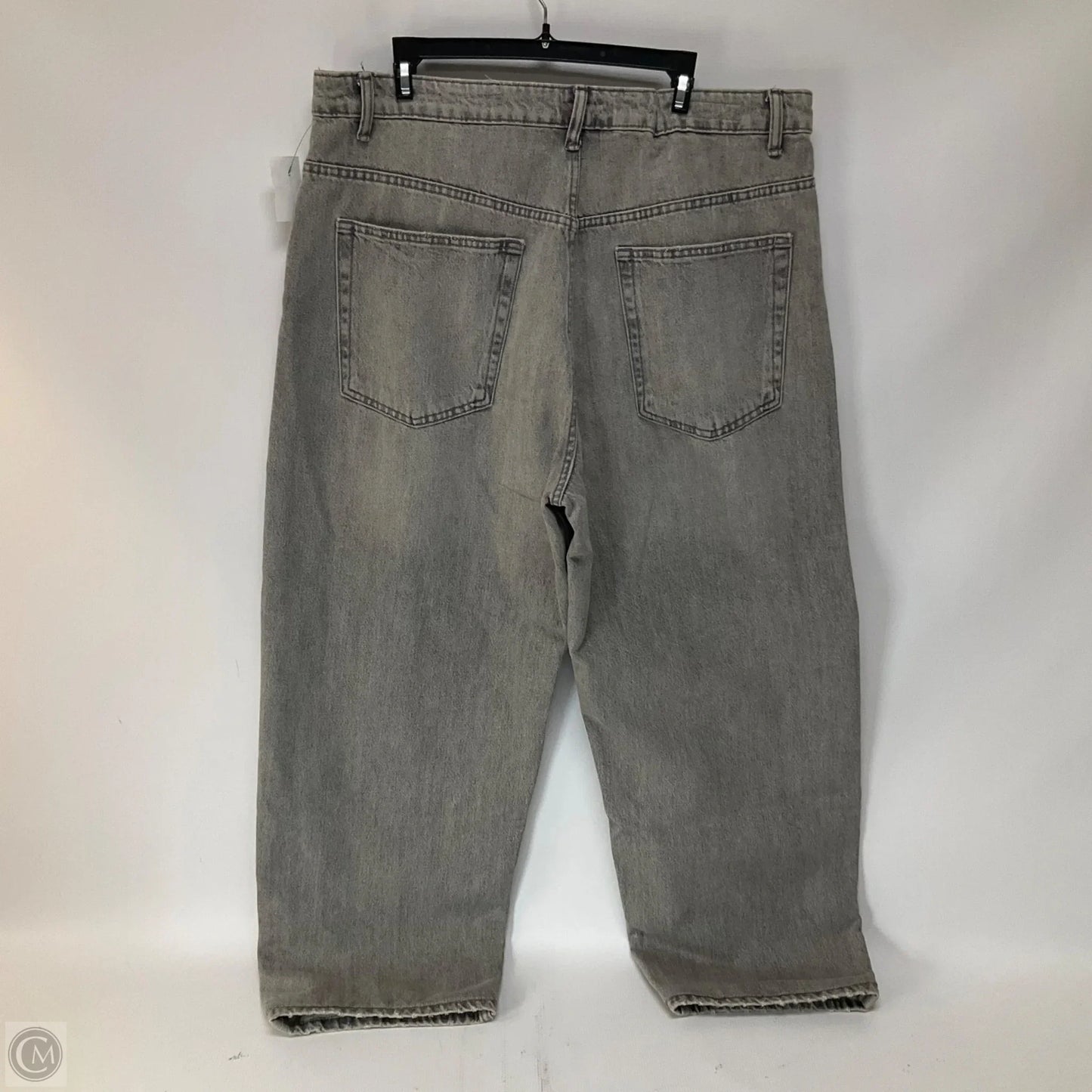 Jeans Straight By Zara In Grey Denim, Size: 14