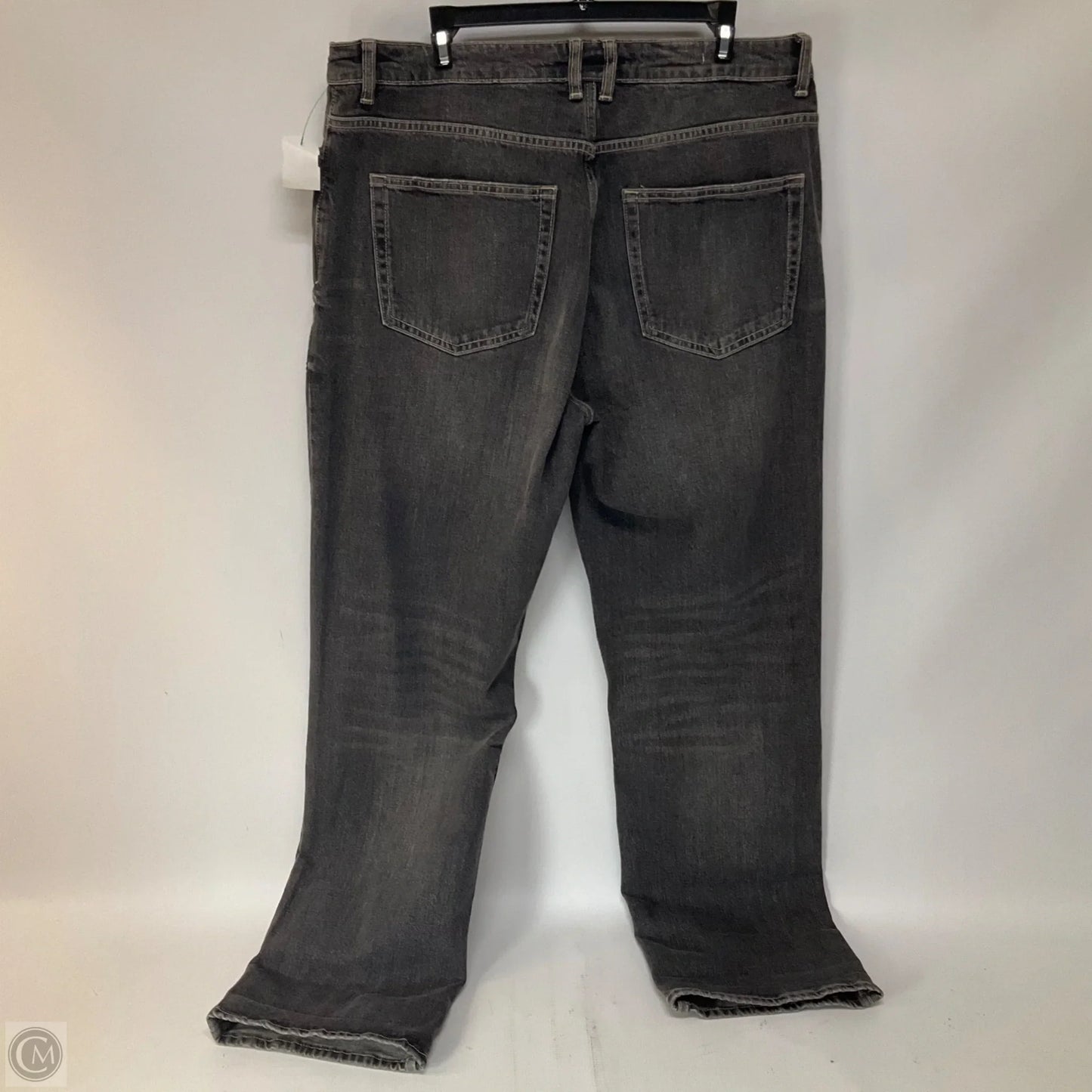Jeans Straight By Zara In Black Denim, Size: 14