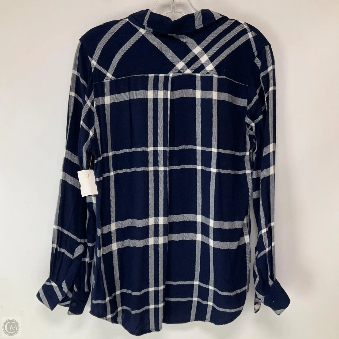Top Long Sleeve By Rails In Plaid Pattern, Size: M