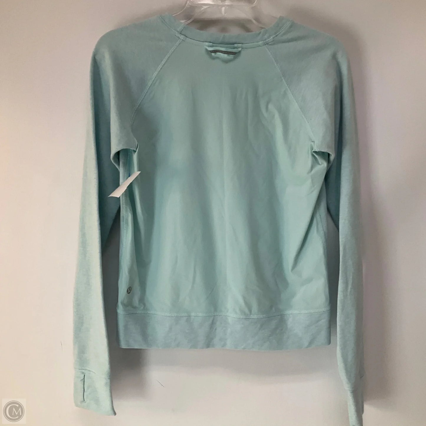 Athletic Top Long Sleeve Collar By Lululemon In Blue, Size: L