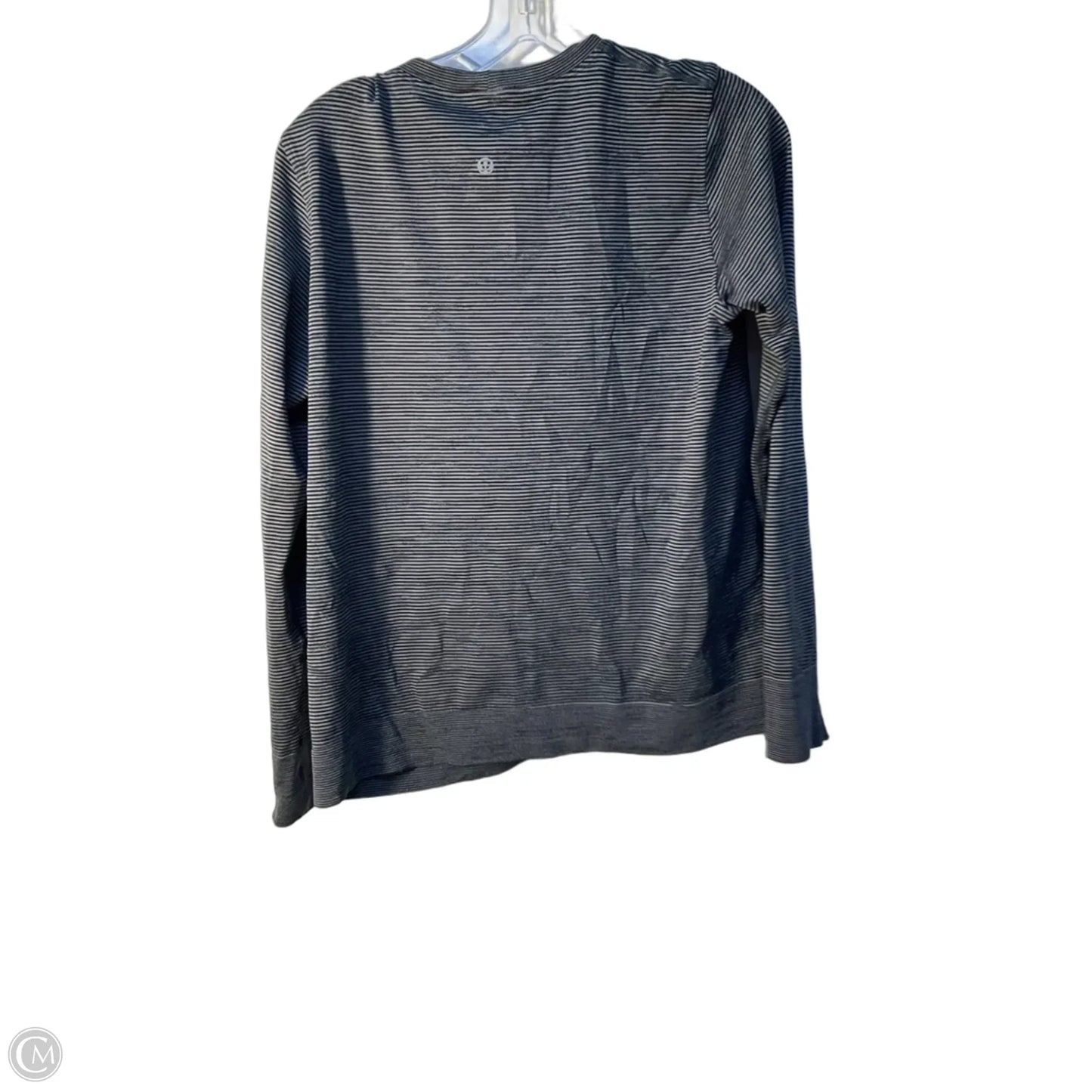 Athletic Top Long Sleeve Crewneck By Lululemon In Striped Pattern, Size: 10
